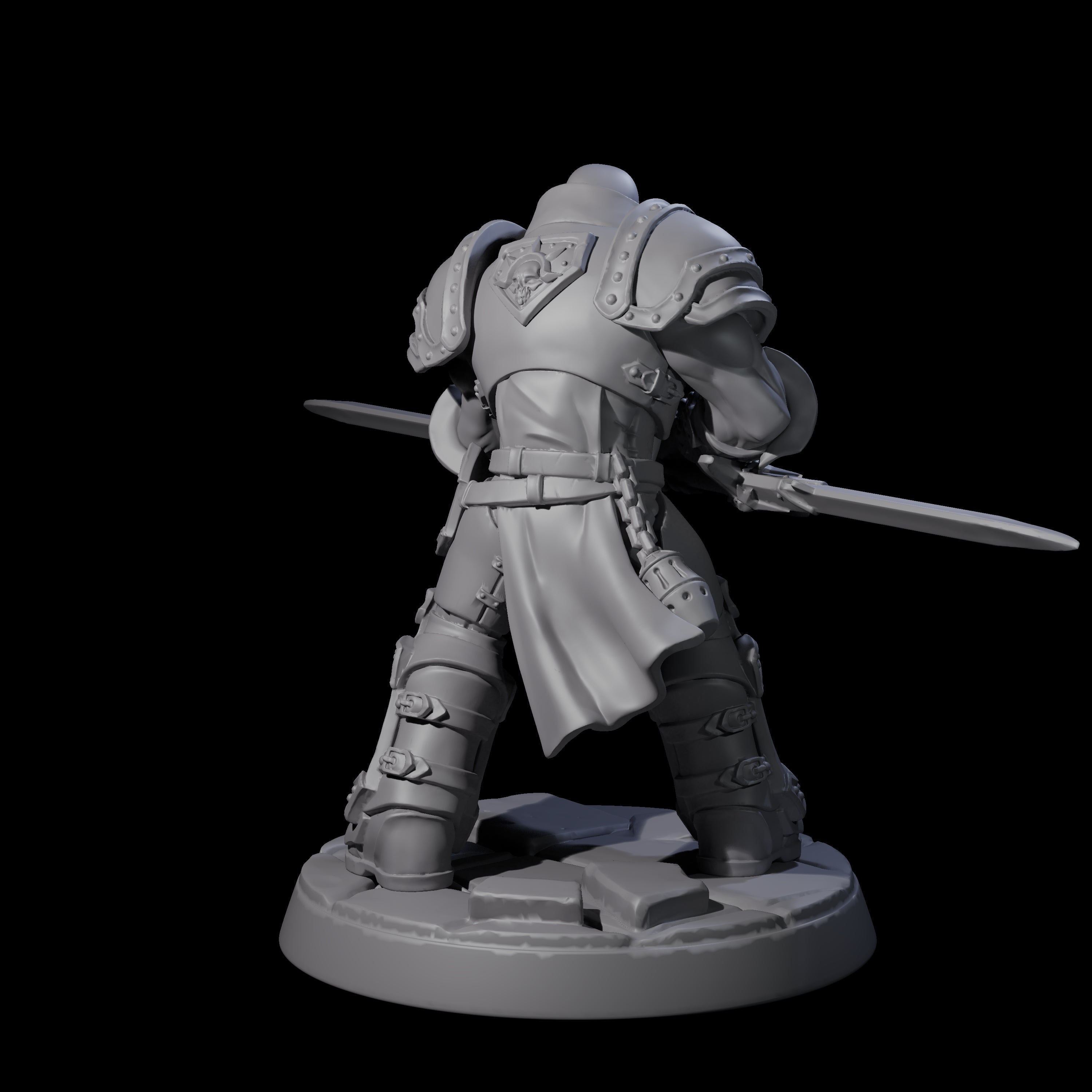 Determined Paladin Warrior B Miniature for Dungeons and Dragons, Pathfinder or other TTRPGs