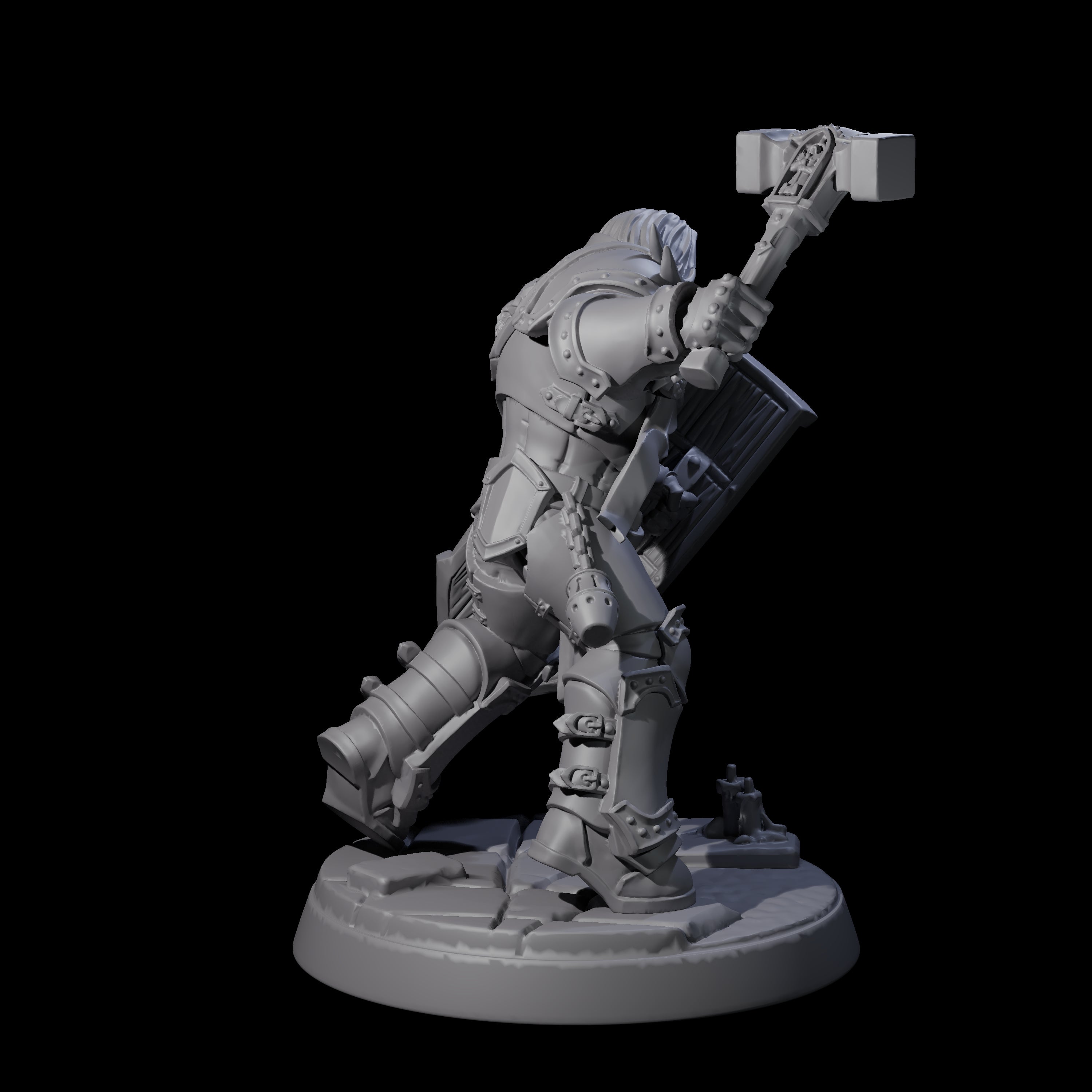 Determined Paladin Warrior C Miniature for Dungeons and Dragons, Pathfinder or other TTRPGs