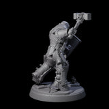 Determined Paladin Warrior C Miniature for Dungeons and Dragons, Pathfinder or other TTRPGs