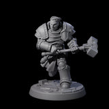 Determined Paladin Warrior D Miniature for Dungeons and Dragons, Pathfinder or other TTRPGs