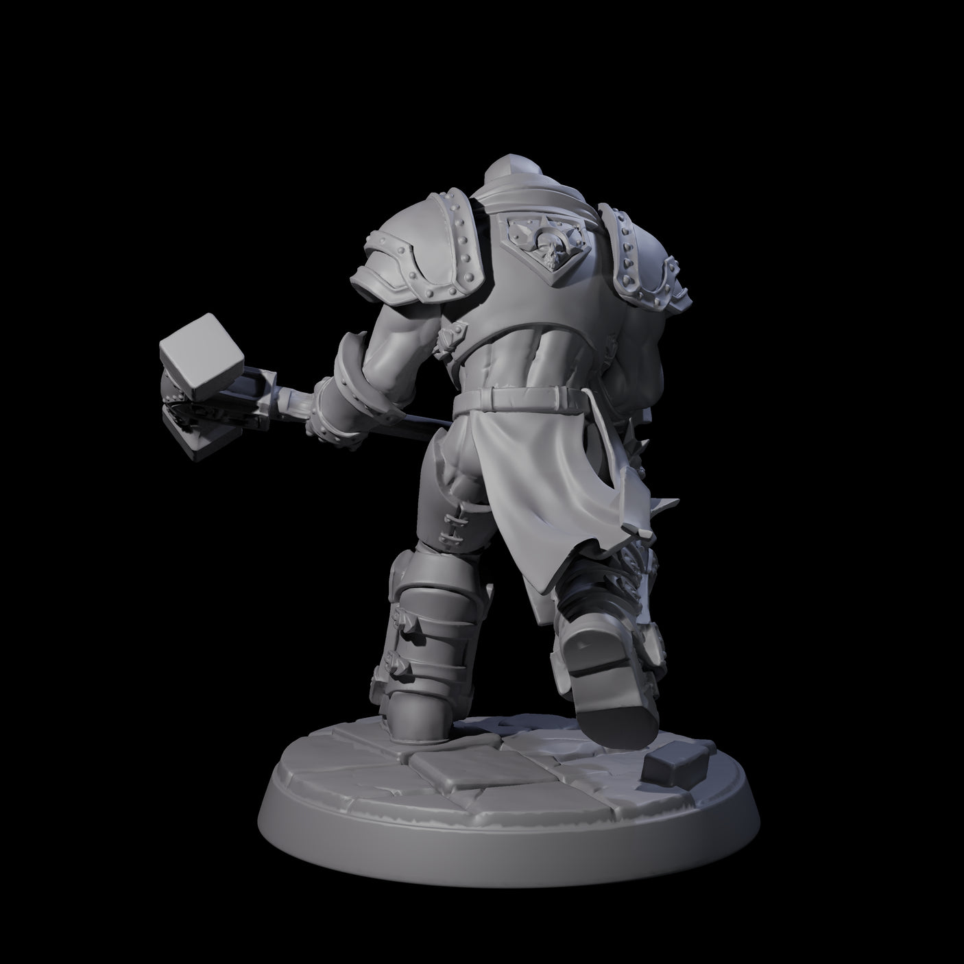 Determined Paladin Warrior D Miniature for Dungeons and Dragons, Pathfinder or other TTRPGs