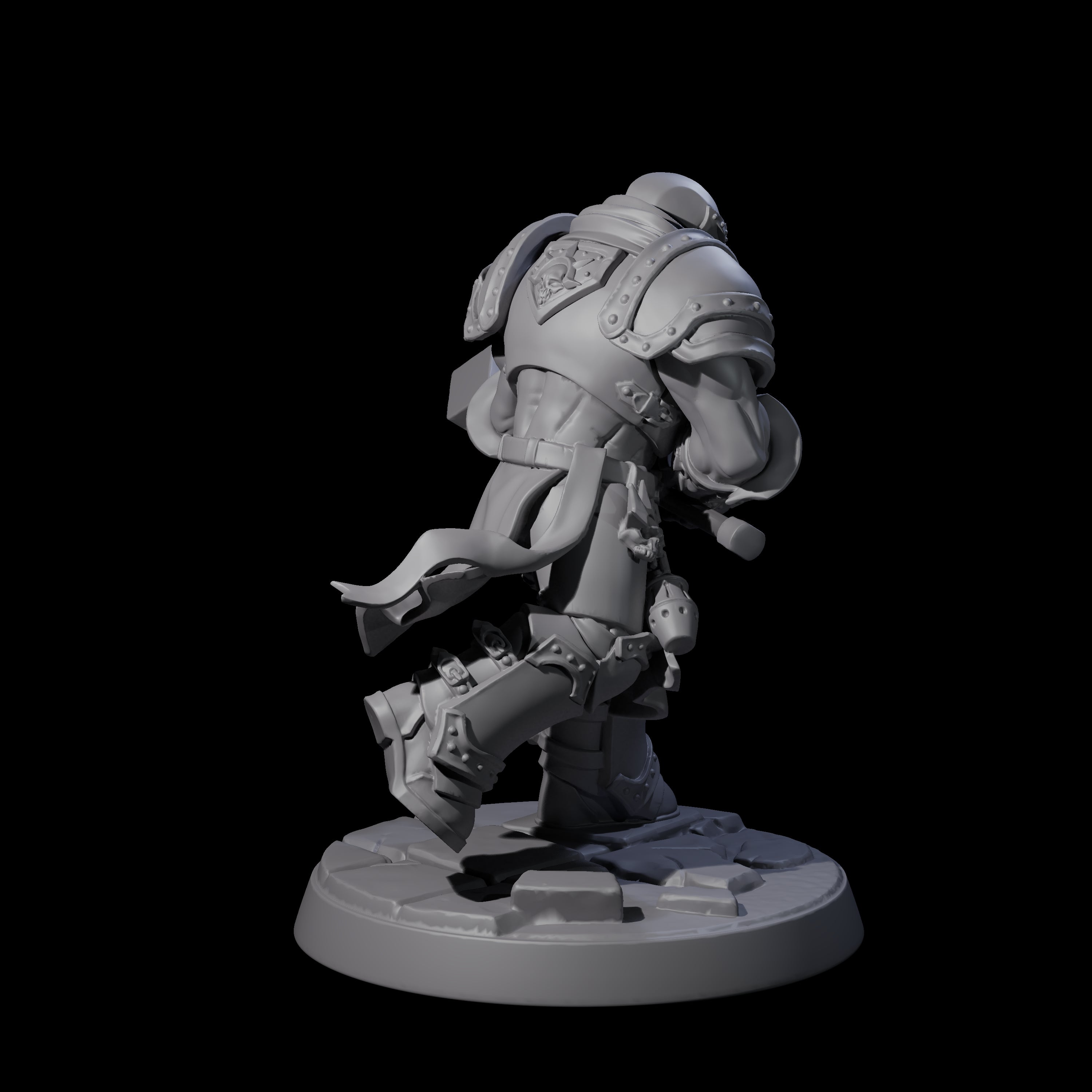 Determined Paladin Warrior D Miniature for Dungeons and Dragons, Pathfinder or other TTRPGs