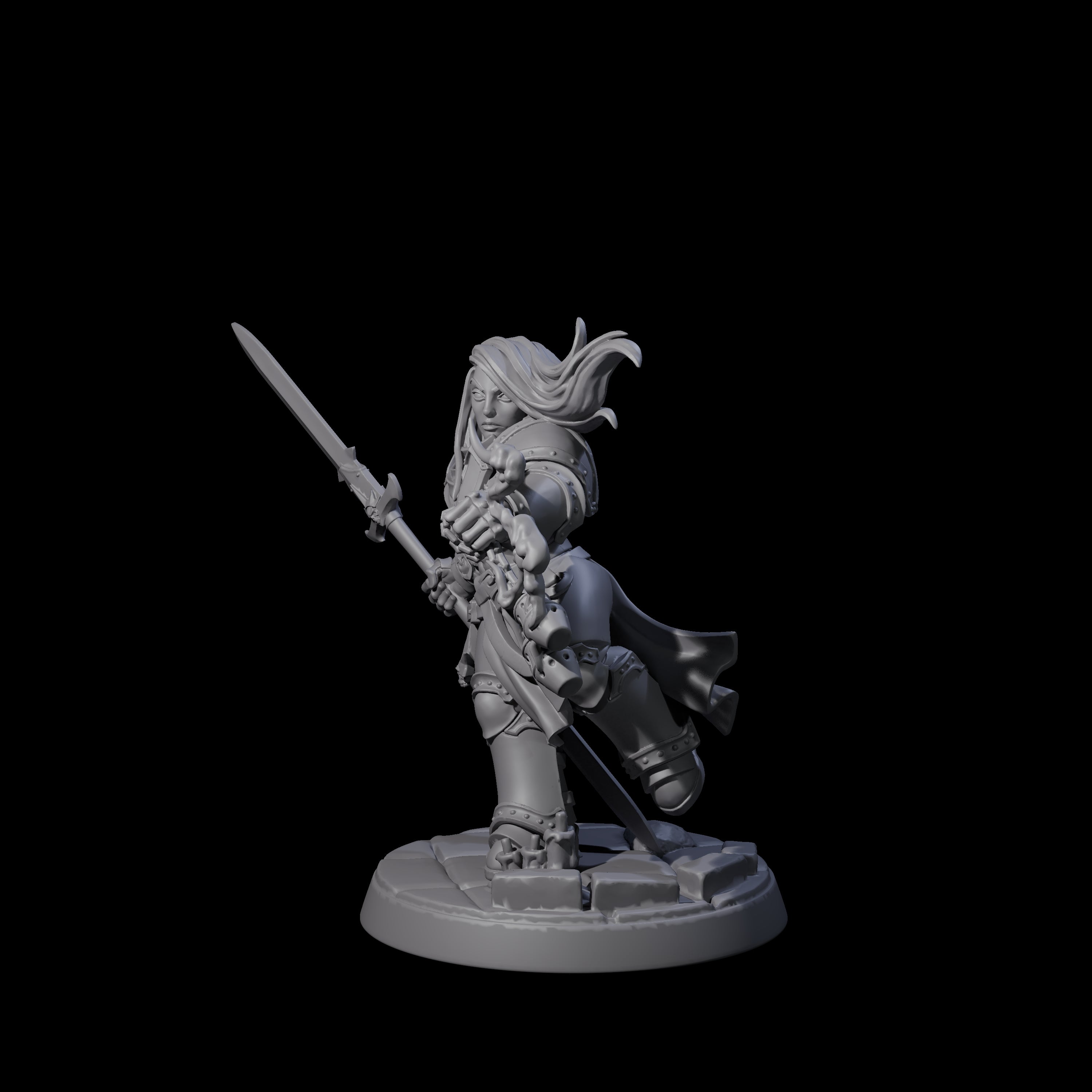 Determined Paladin Warrior E Miniature for Dungeons and Dragons, Pathfinder or other TTRPGs