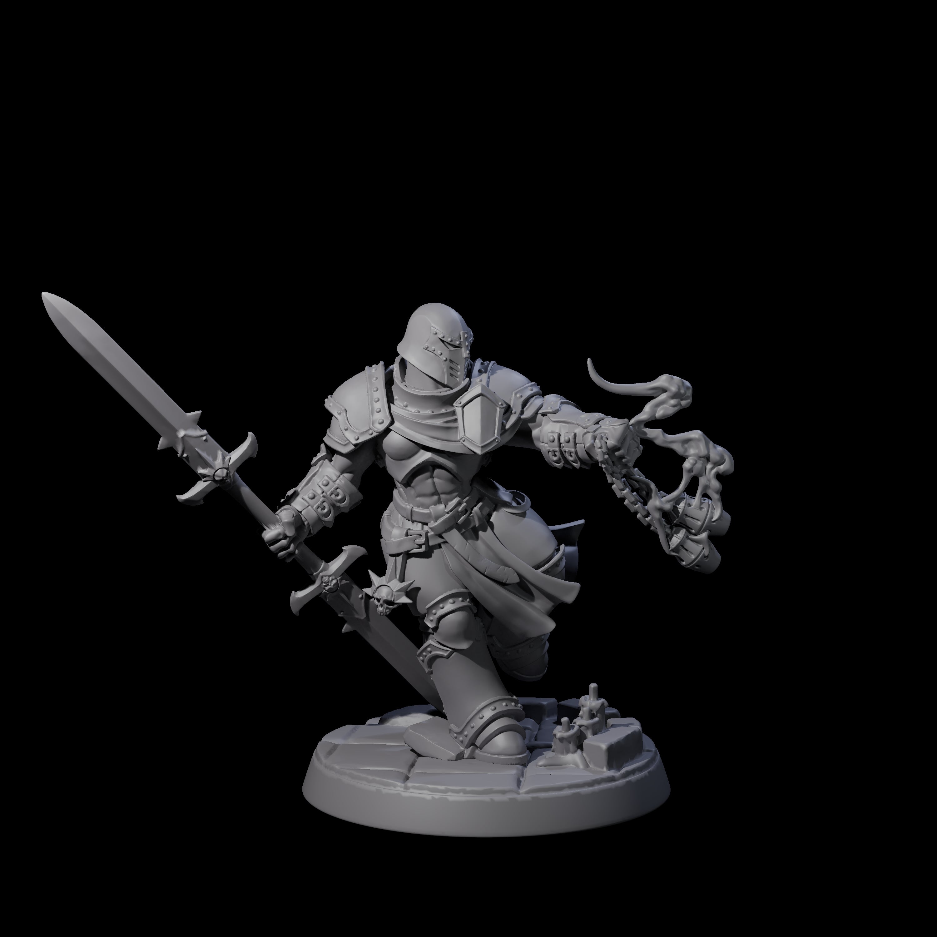Determined Paladin Warrior E Miniature for Dungeons and Dragons, Pathfinder or other TTRPGs