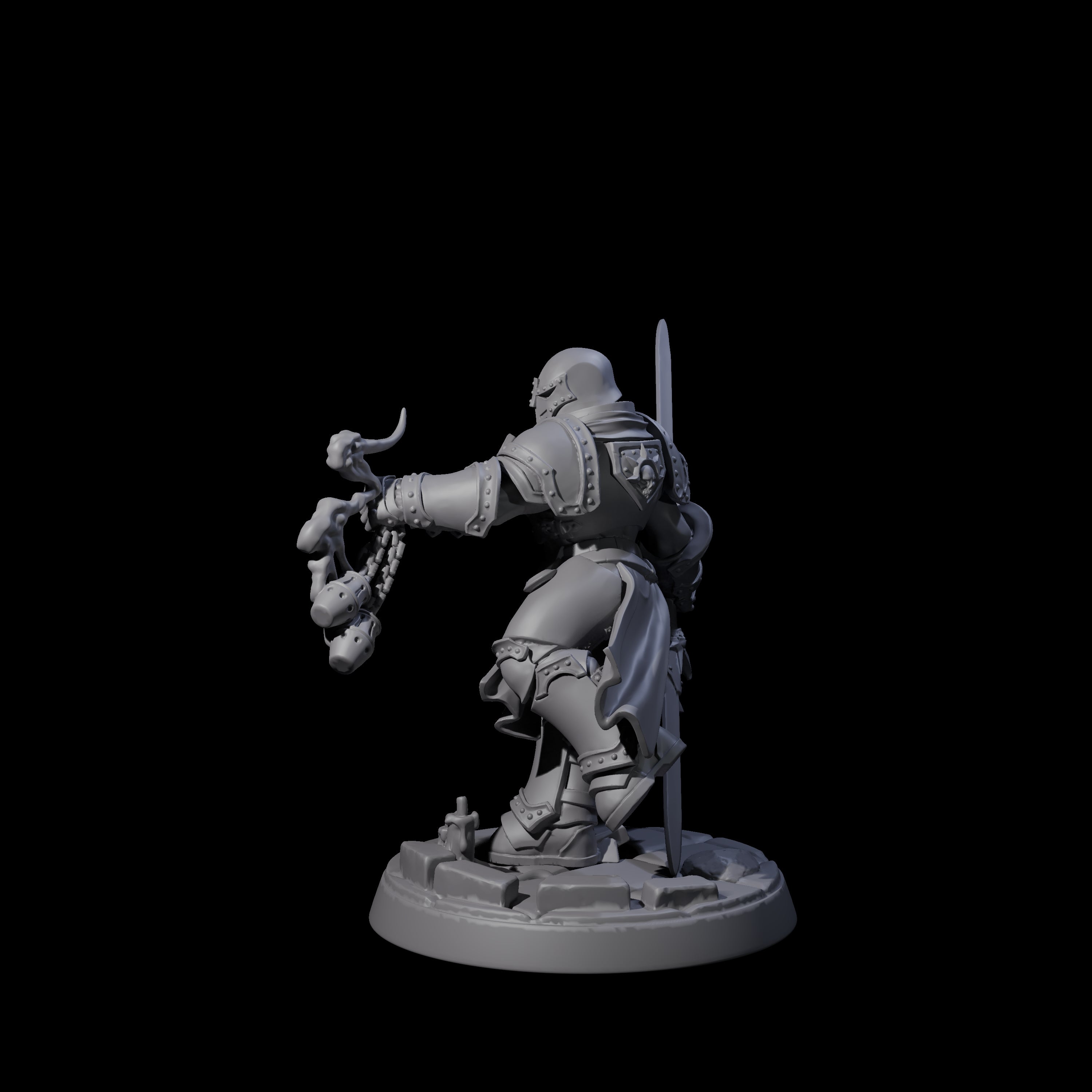 Determined Paladin Warrior E Miniature for Dungeons and Dragons, Pathfinder or other TTRPGs