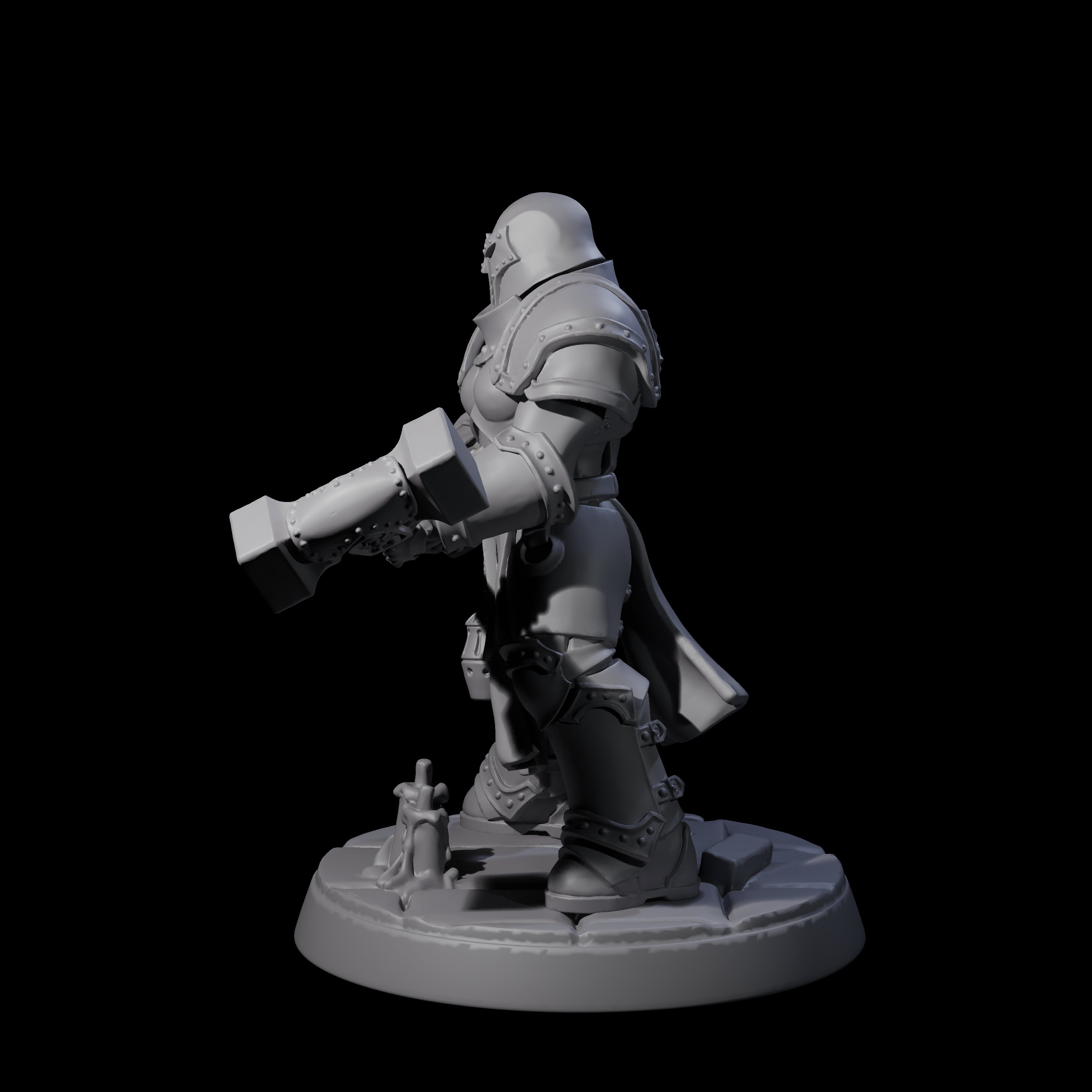Determined Paladin Warrior F Miniature for Dungeons and Dragons, Pathfinder or other TTRPGs