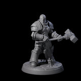 Determined Paladin Warrior F Miniature for Dungeons and Dragons, Pathfinder or other TTRPGs