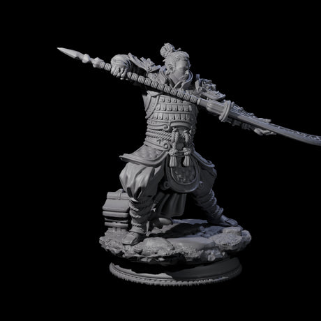 Determined Samuari Miniature for Dungeons and Dragons, Pathfinder or other TTRPGs