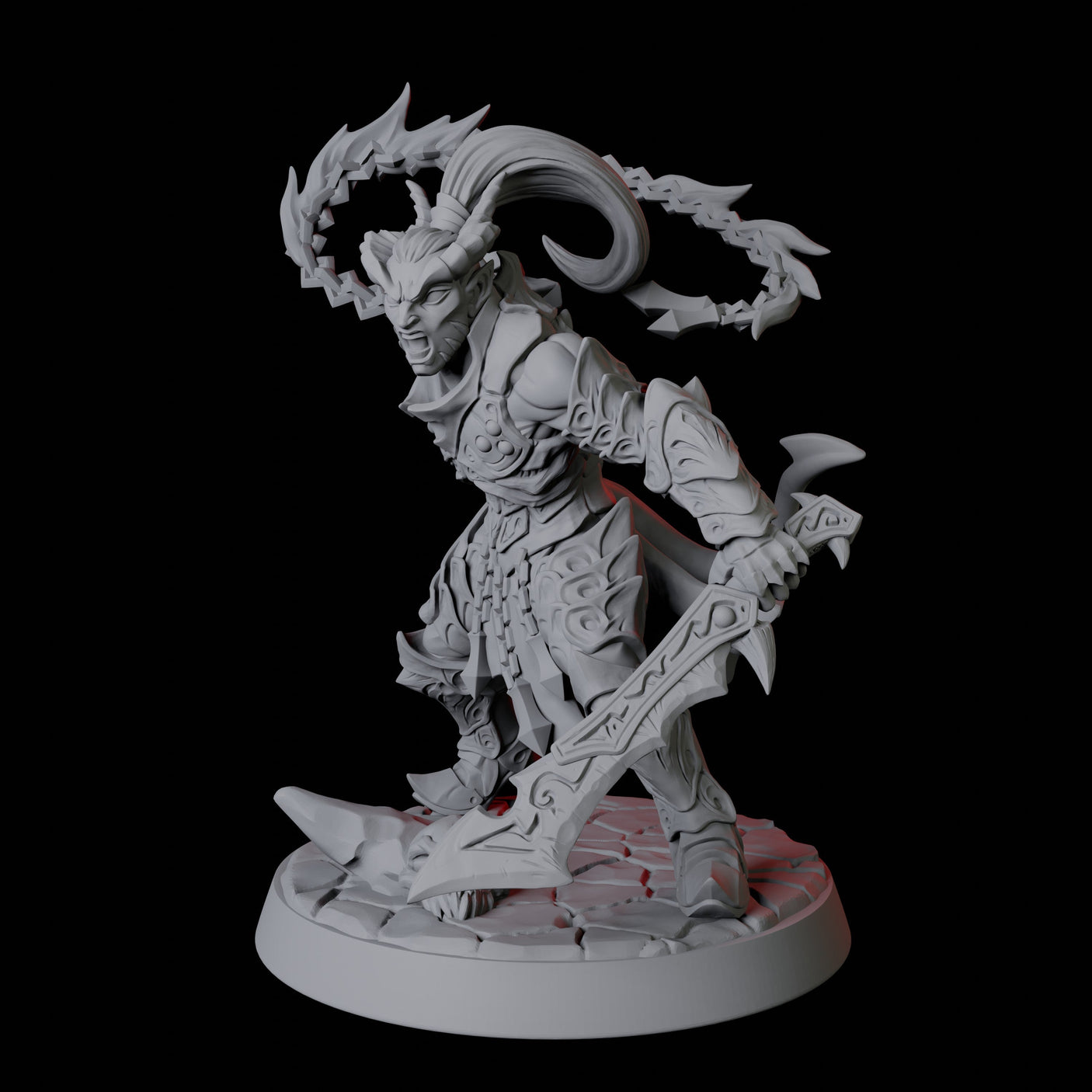 Devil Soldier B Miniature for Dungeons and Dragons, Pathfinder or other TTRPGs