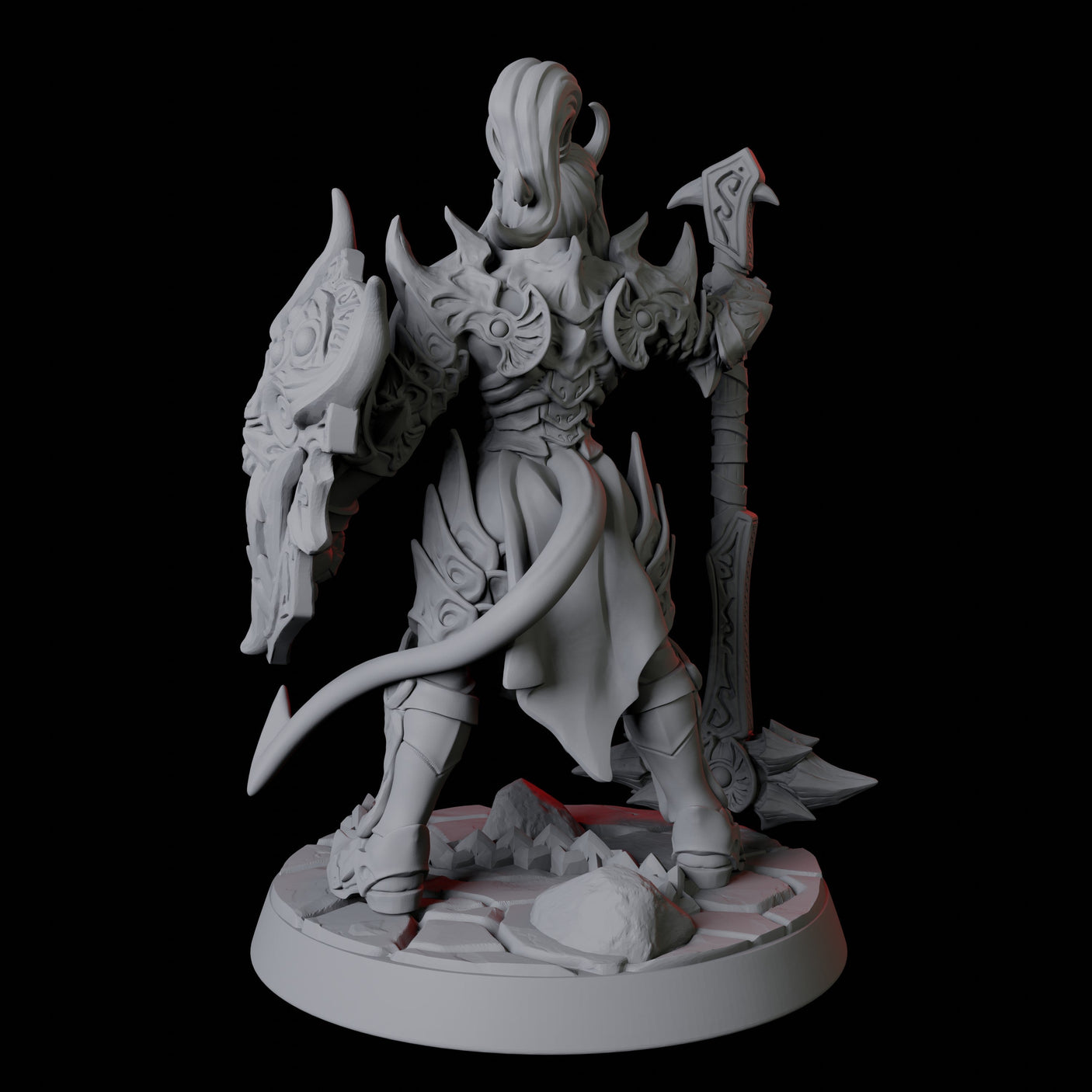 Devil Soldier D Miniature for Dungeons and Dragons, Pathfinder or other TTRPGs