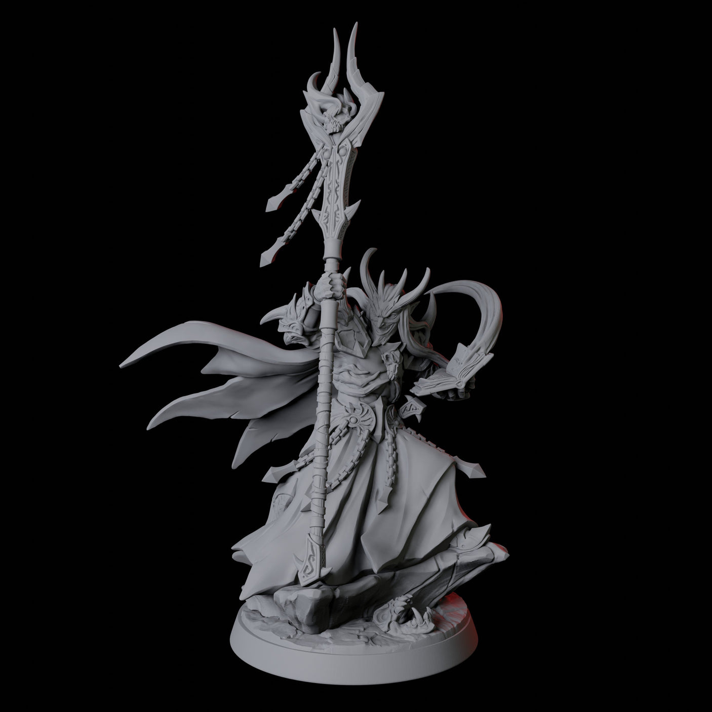 Devil Wizard Miniature for Dungeons and Dragons, Pathfinder or other TTRPGs