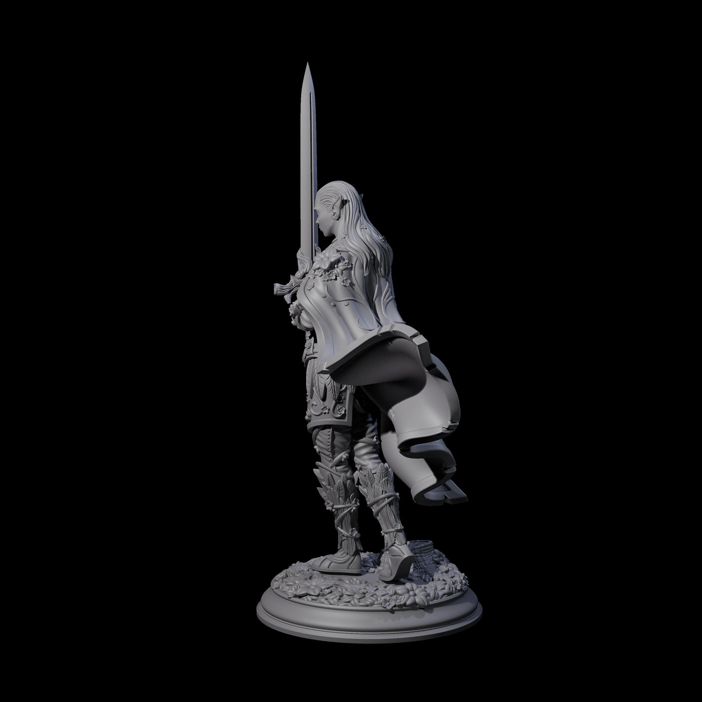 Devout Elven Blade Dancer Miniature for Dungeons and Dragons, Pathfinder or other TTRPGs
