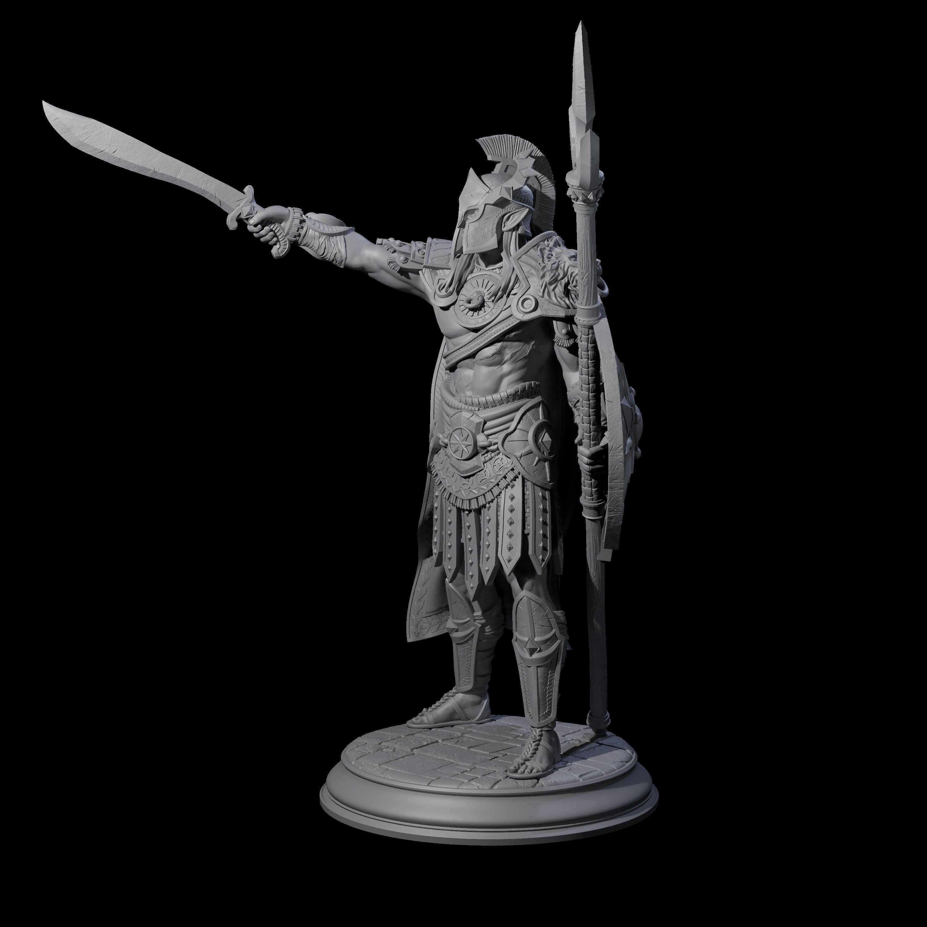 Devout Human Centurion Miniature for Dungeons and Dragons, Pathfinder or other TTRPGs
