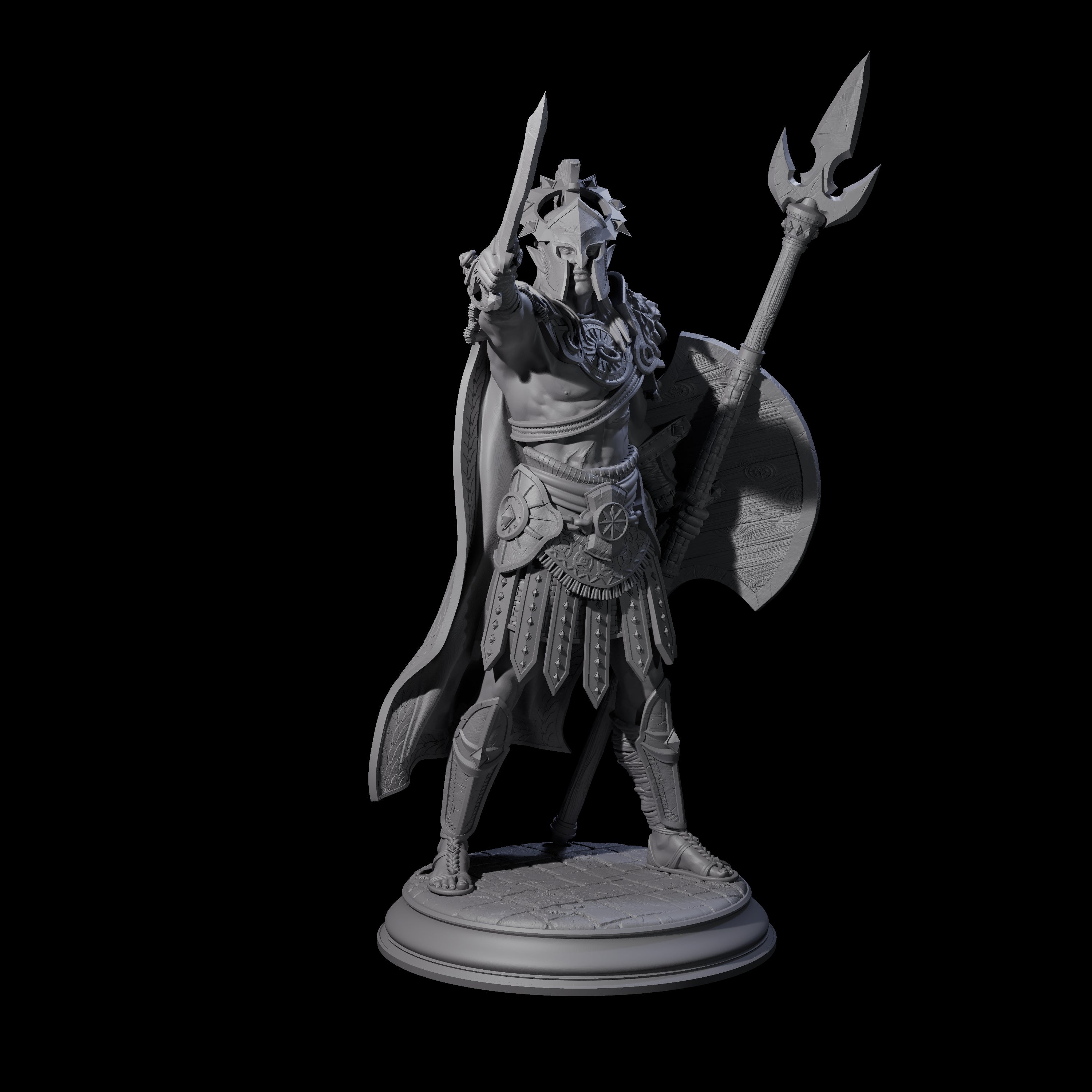 Devout Human Centurion Miniature for Dungeons and Dragons, Pathfinder or other TTRPGs