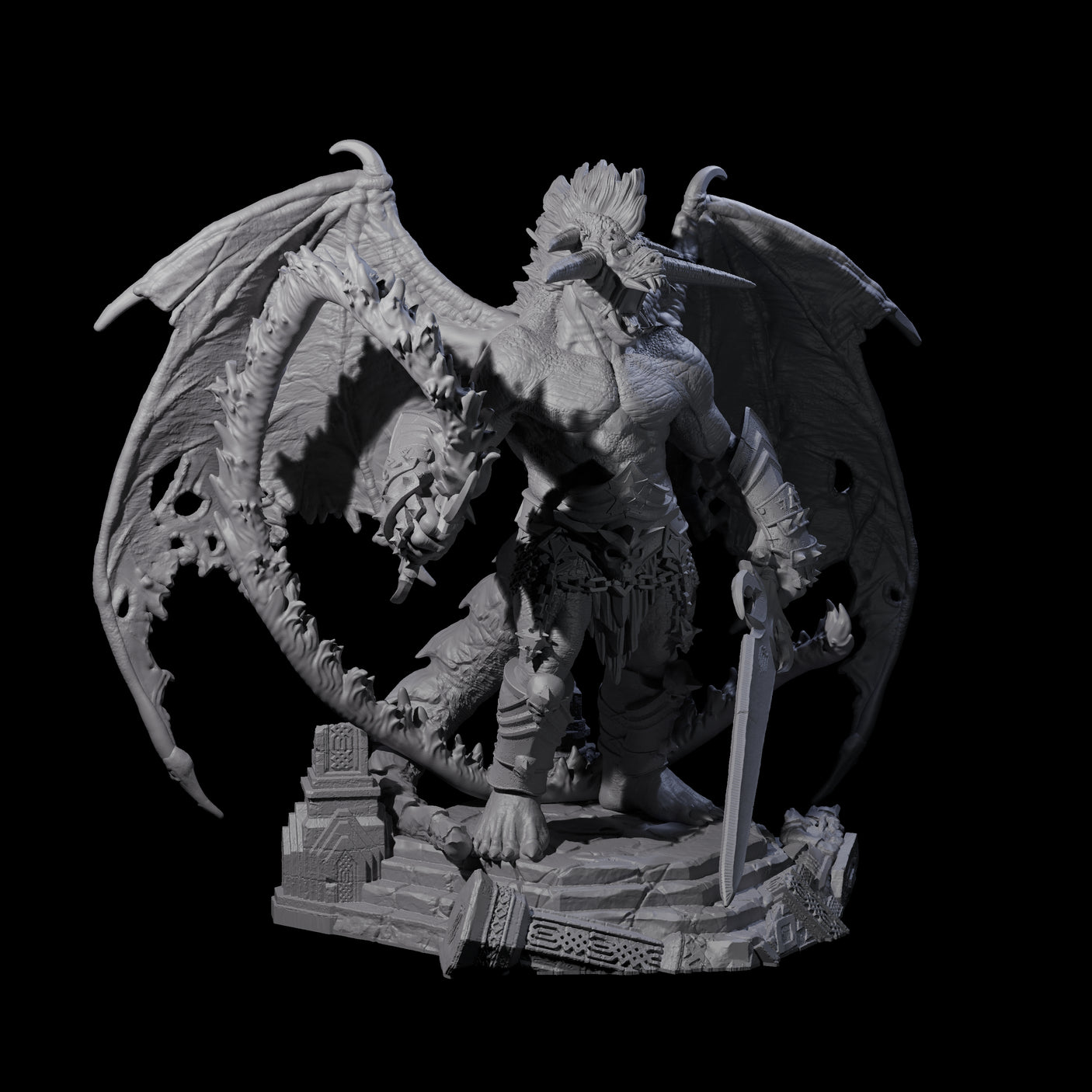 Diabolic Balor Miniature for Dungeons and Dragons, Pathfinder or other TTRPGs