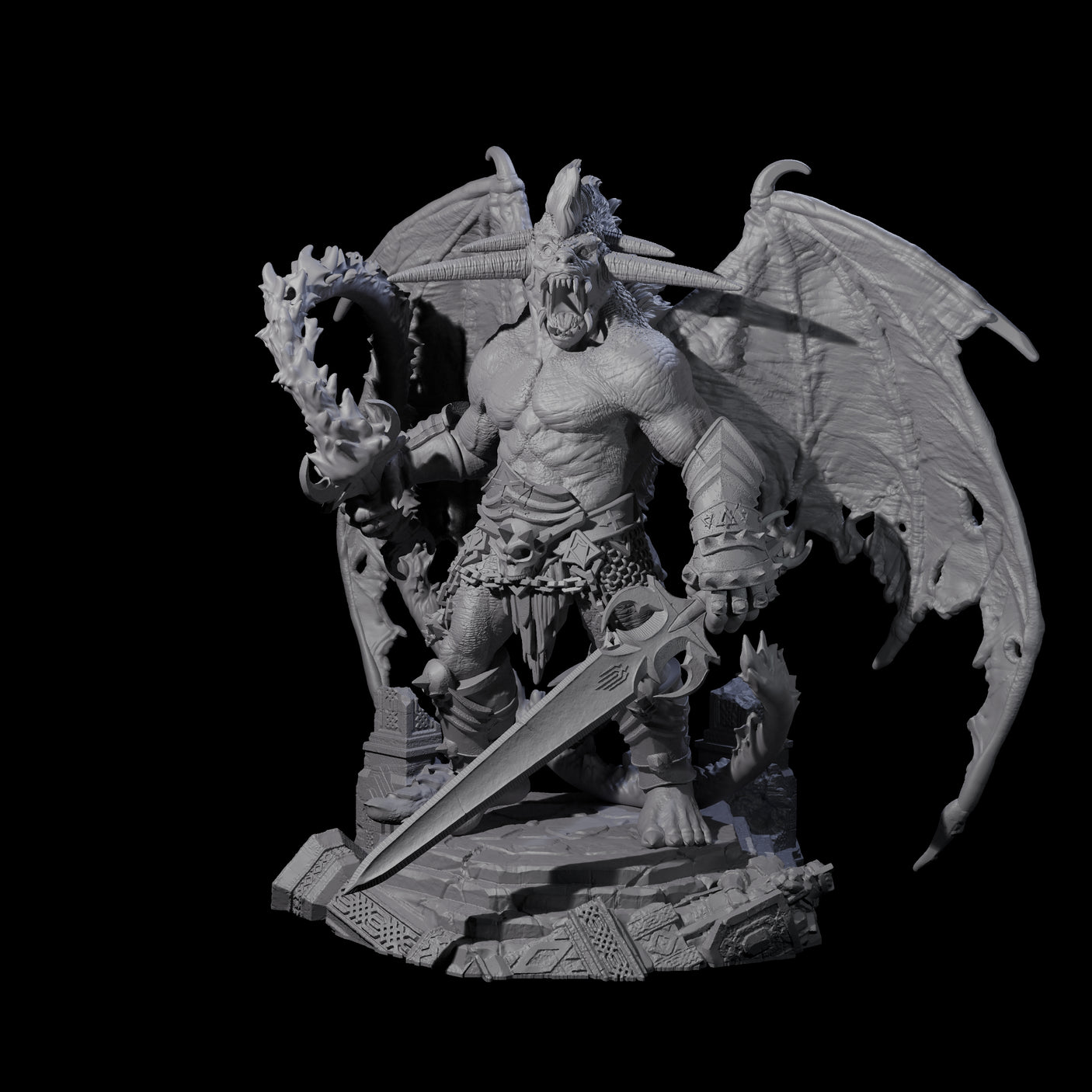 Diabolic Balor Miniature for Dungeons and Dragons, Pathfinder or other TTRPGs