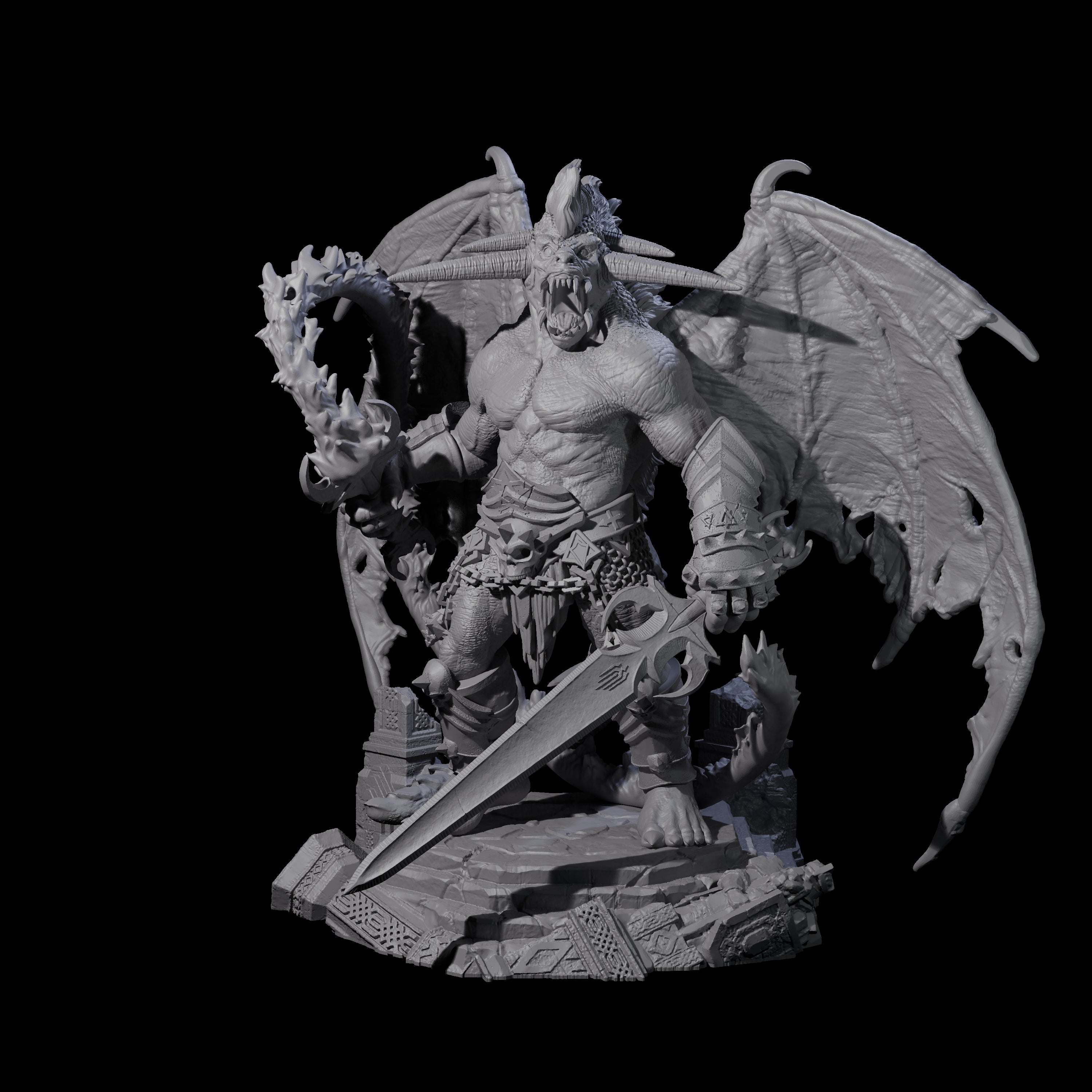 Diabolic Balor Miniature for Dungeons and Dragons, Pathfinder or other TTRPGs