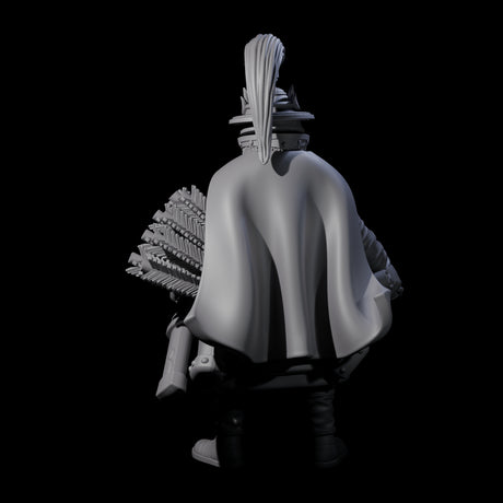 Disciplined Human Archer Captain Miniature for Dungeons and Dragons, Pathfinder or other TTRPGs