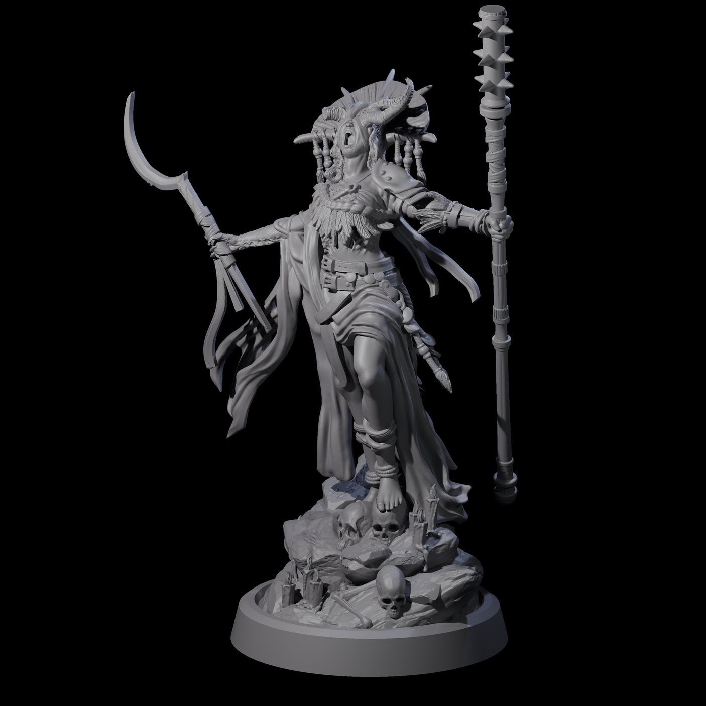 Disfigured Witch A Miniature for Dungeons and Dragons, Pathfinder or other TTRPGs