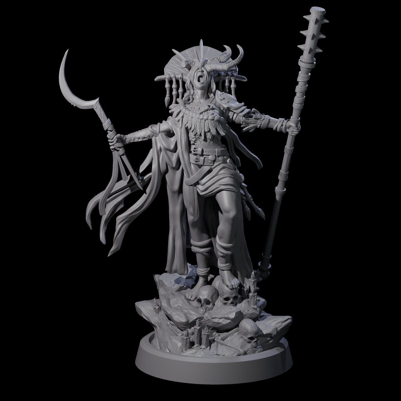 Disfigured Witch A Miniature for Dungeons and Dragons, Pathfinder or other TTRPGs