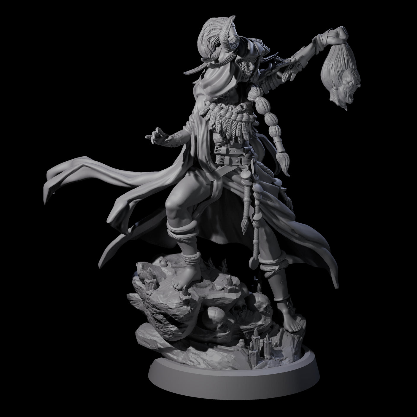 Disfigured Witch C Miniature for Dungeons and Dragons, Pathfinder or other TTRPGs