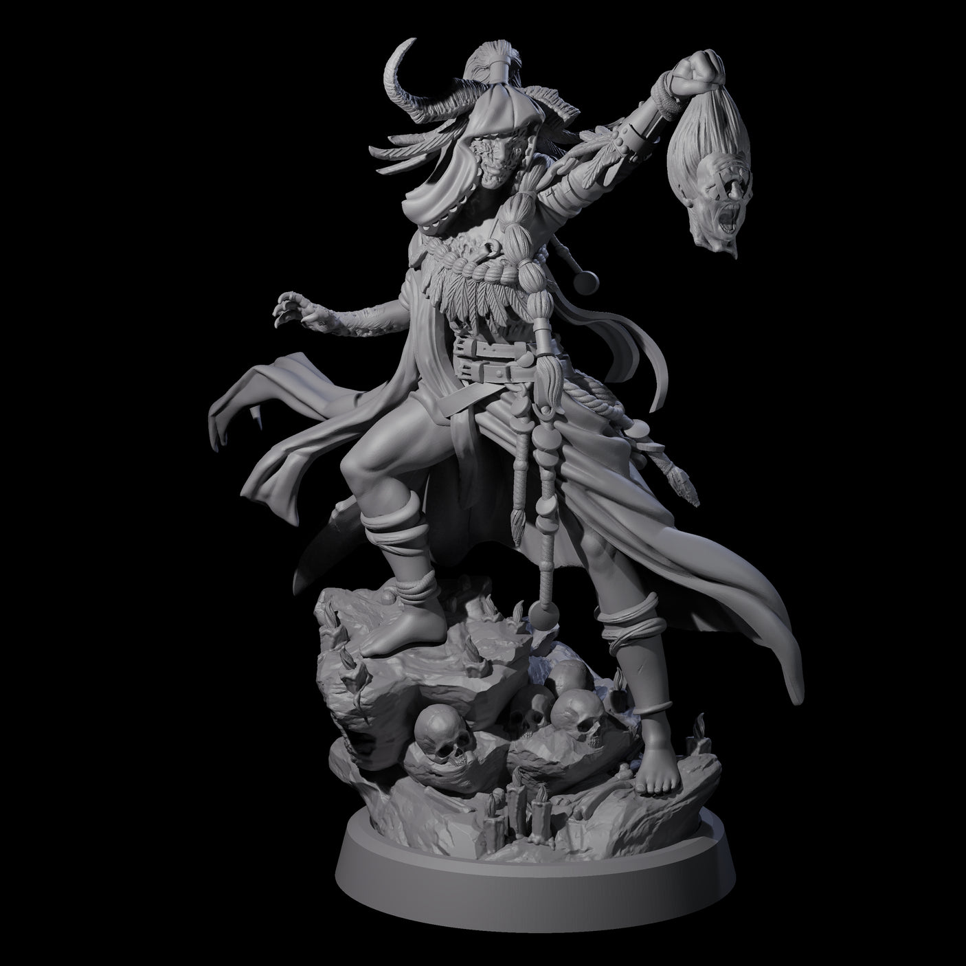 Disfigured Witch C Miniature for Dungeons and Dragons, Pathfinder or other TTRPGs