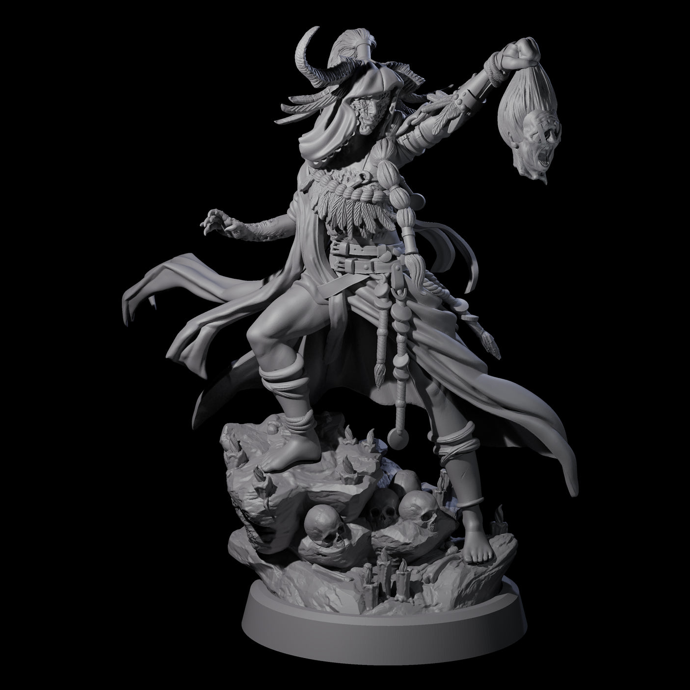 Disfigured Witch C Miniature for Dungeons and Dragons, Pathfinder or other TTRPGs