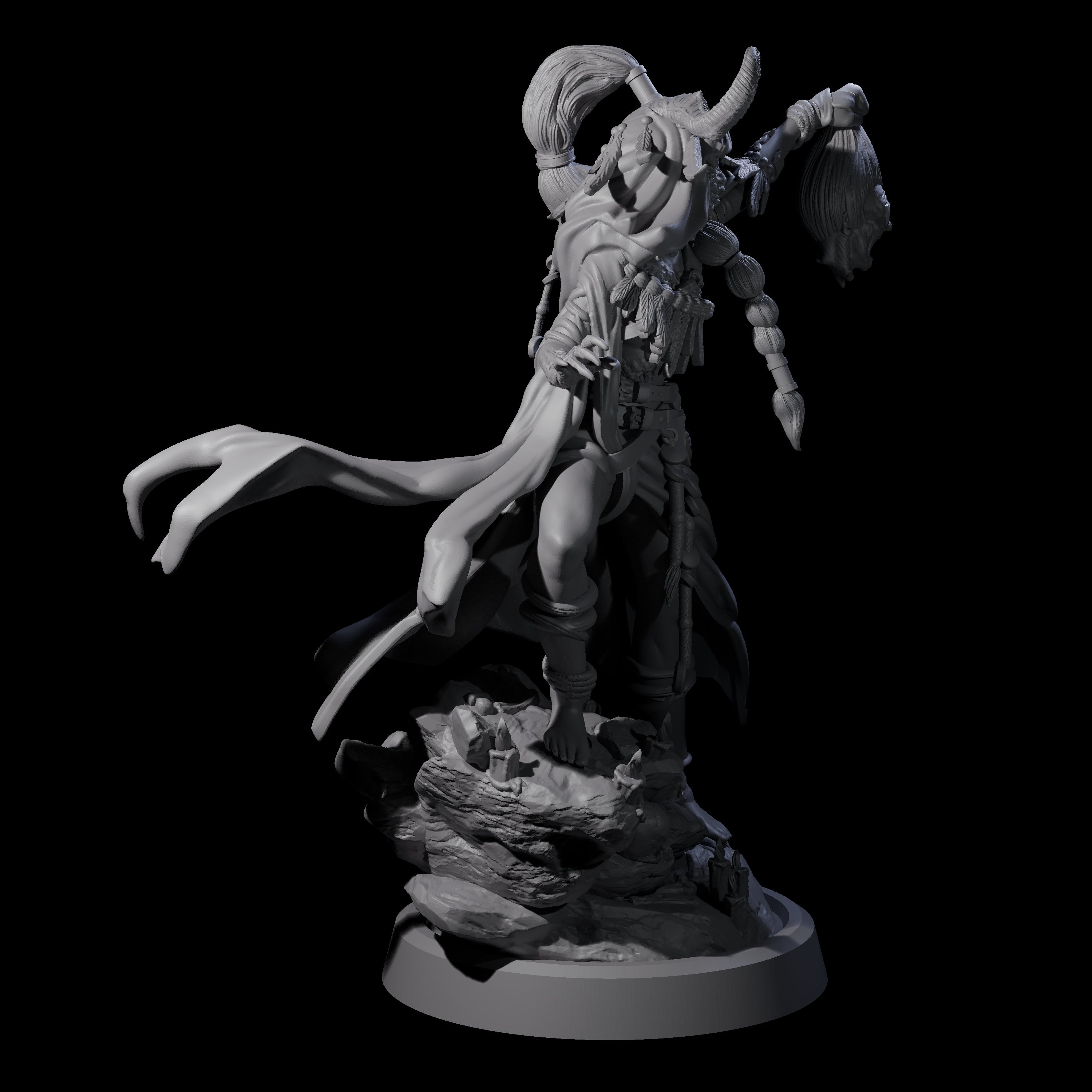 Disfigured Witch C Miniature for Dungeons and Dragons, Pathfinder or other TTRPGs
