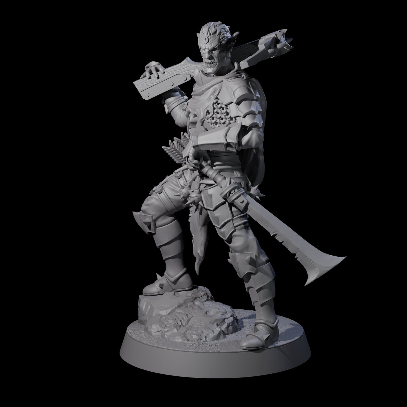 Disgraceful Hobgoblin Warrior A Miniature for Dungeons and Dragons, Pathfinder or other TTRPGs