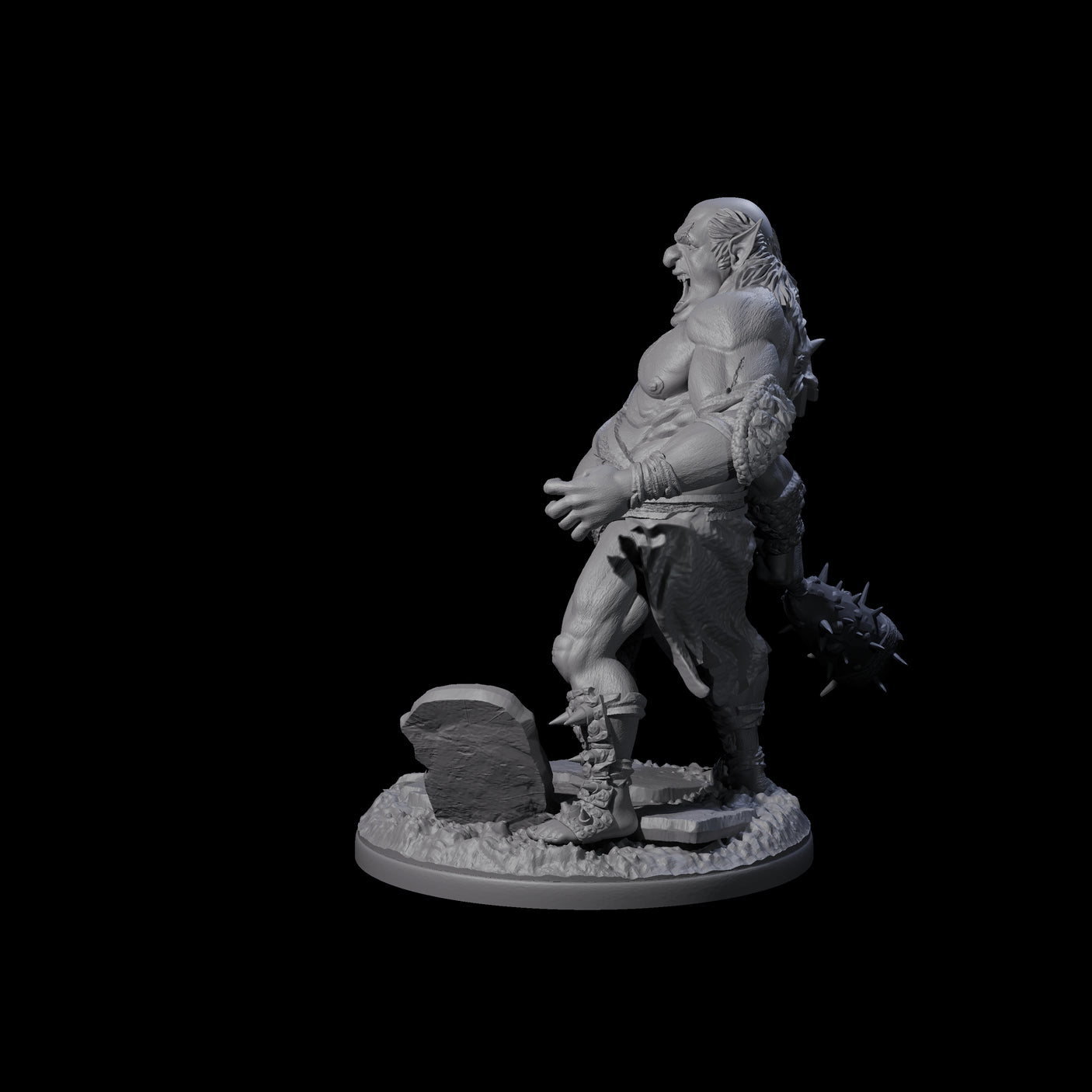 Disgusting Cave Giant Miniature for Dungeons and Dragons, Pathfinder or other TTRPGs