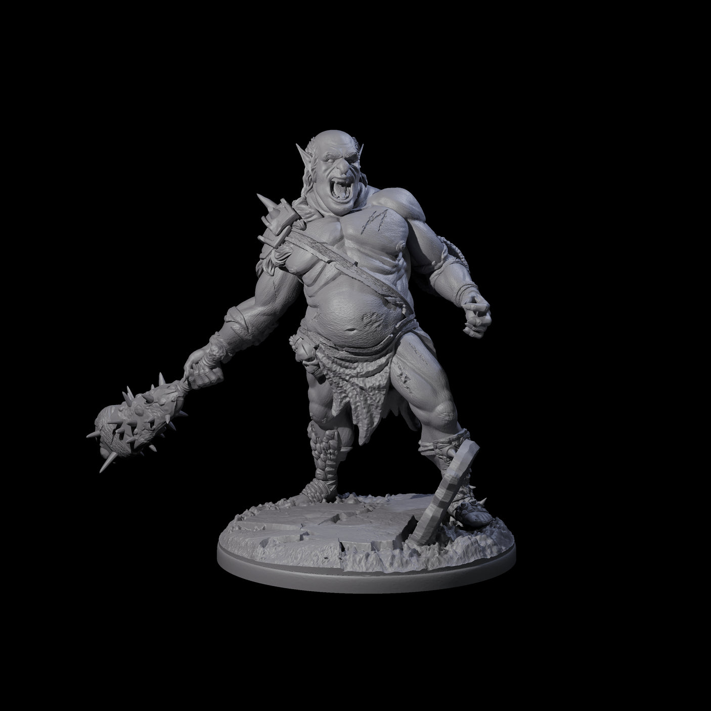 Disgusting Cave Giant Miniature for Dungeons and Dragons, Pathfinder or other TTRPGs