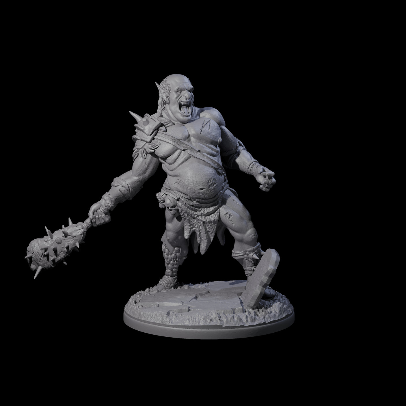Disgusting Cave Giant Miniature for Dungeons and Dragons, Pathfinder or other TTRPGs