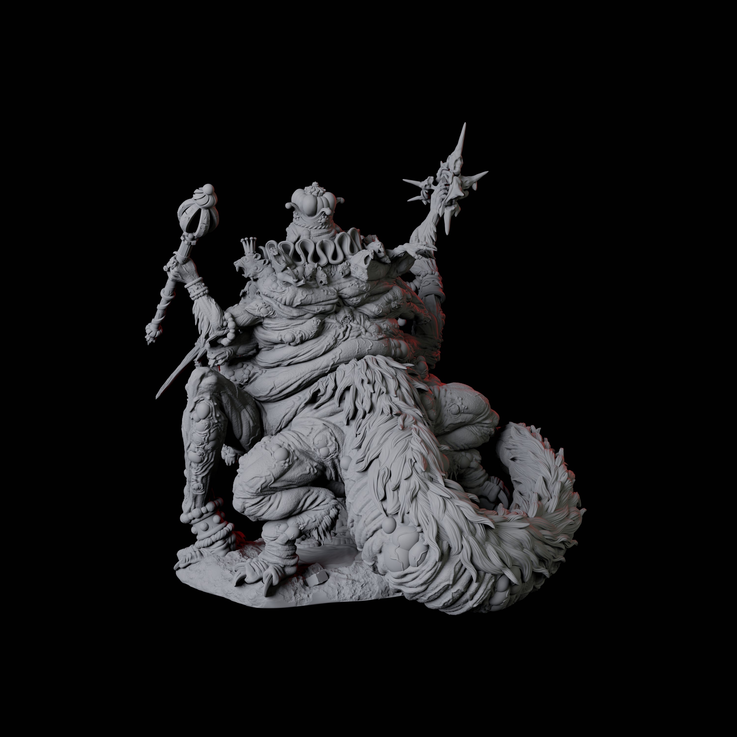 Disgusting Ratfolk Archbishop Miniature for Dungeons and Dragons, Pathfinder or other TTRPGs