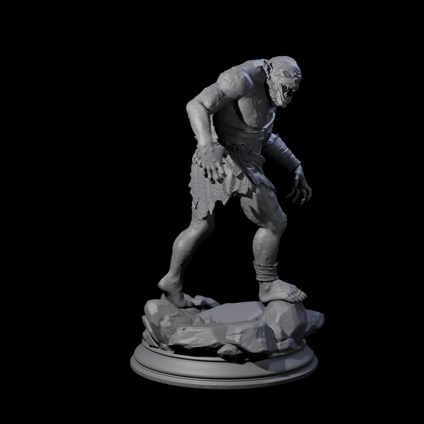 Disgusting Troglodyte A Miniature for Dungeons and Dragons, Pathfinder or other TTRPGs