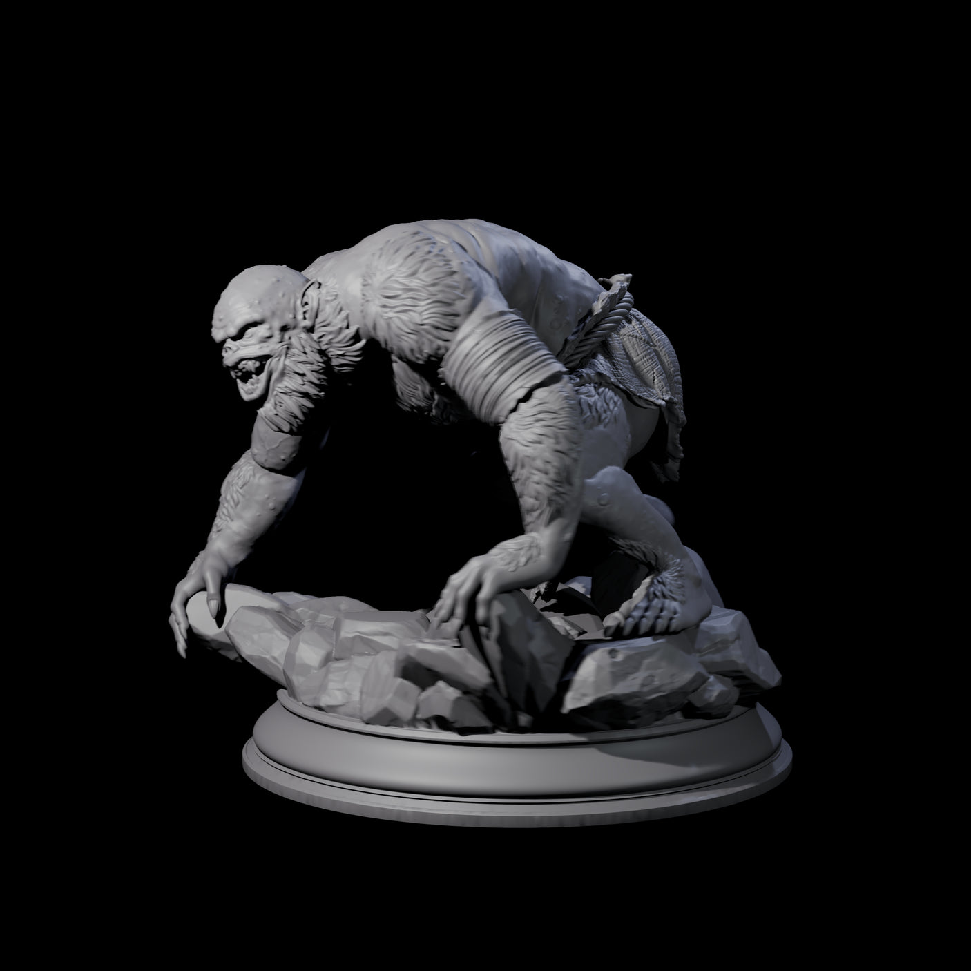 Disgusting Troglodyte C Miniature for Dungeons and Dragons, Pathfinder or other TTRPGs