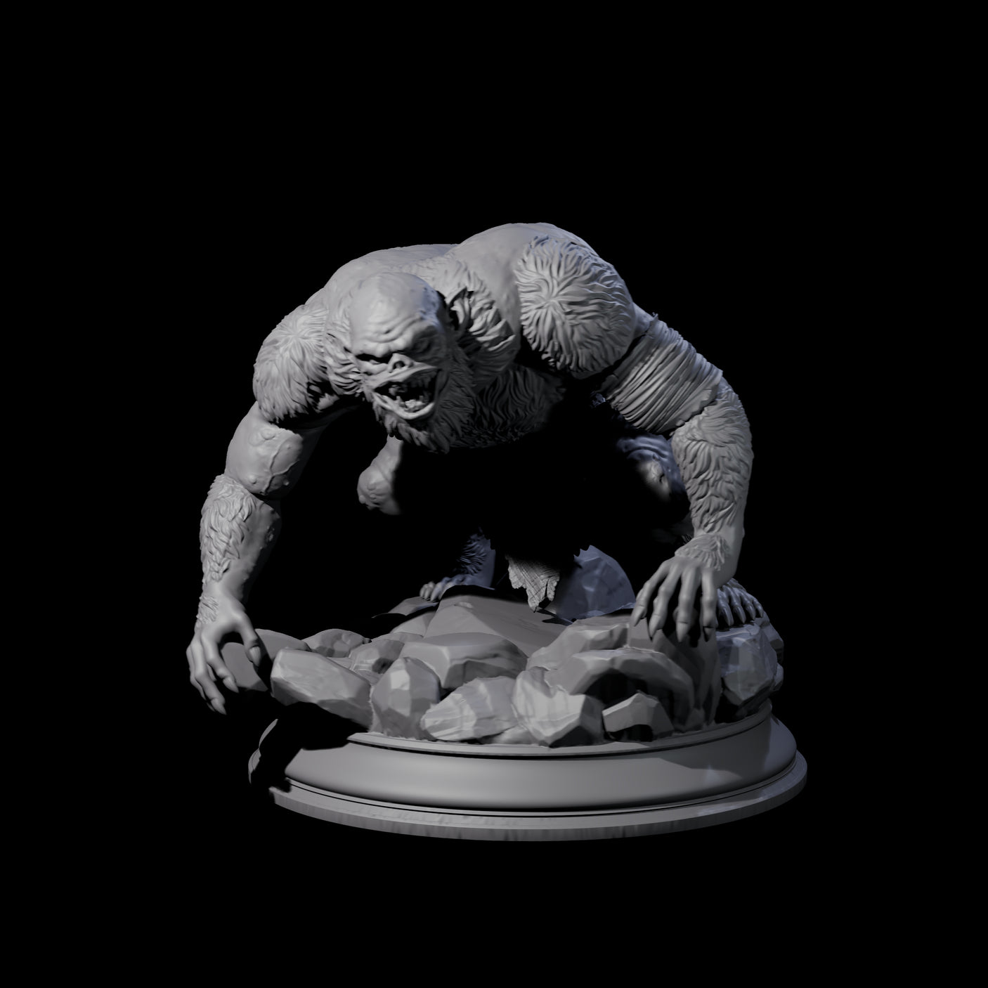 Disgusting Troglodyte C Miniature for Dungeons and Dragons, Pathfinder or other TTRPGs
