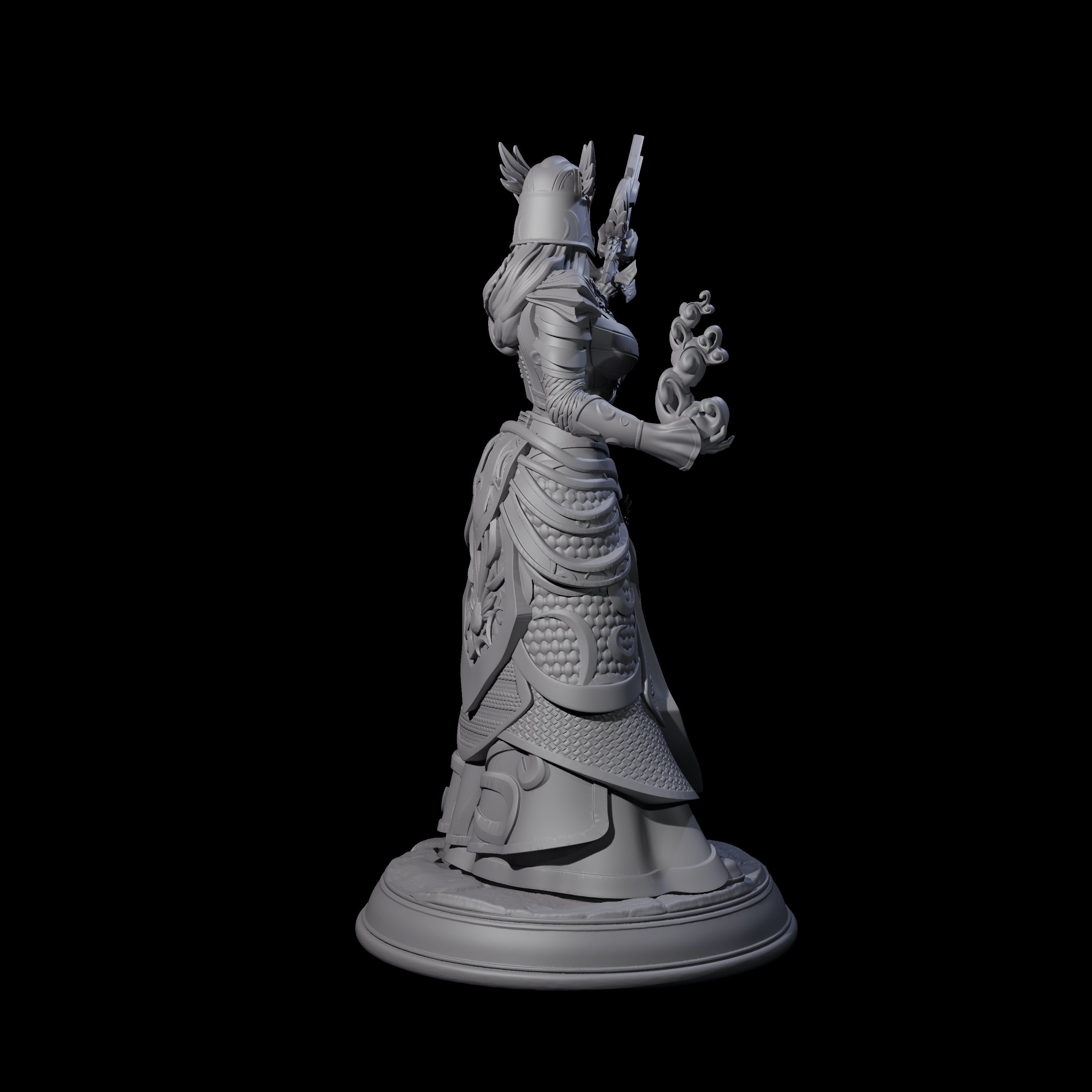 Divine Elf Cleric Miniature for Dungeons and Dragons, Pathfinder or other TTRPGs