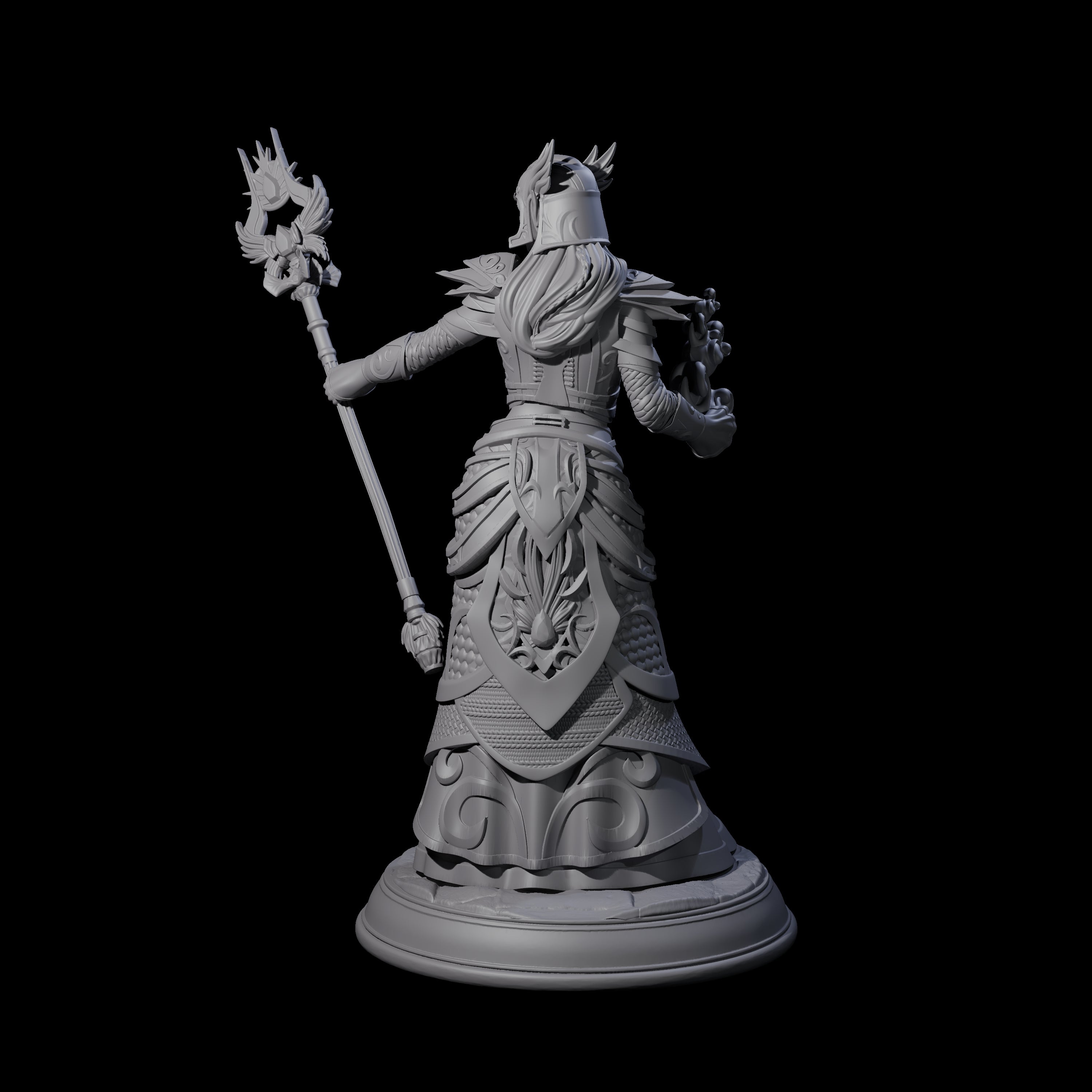 Divine Elf Cleric Miniature for Dungeons and Dragons, Pathfinder or other TTRPGs