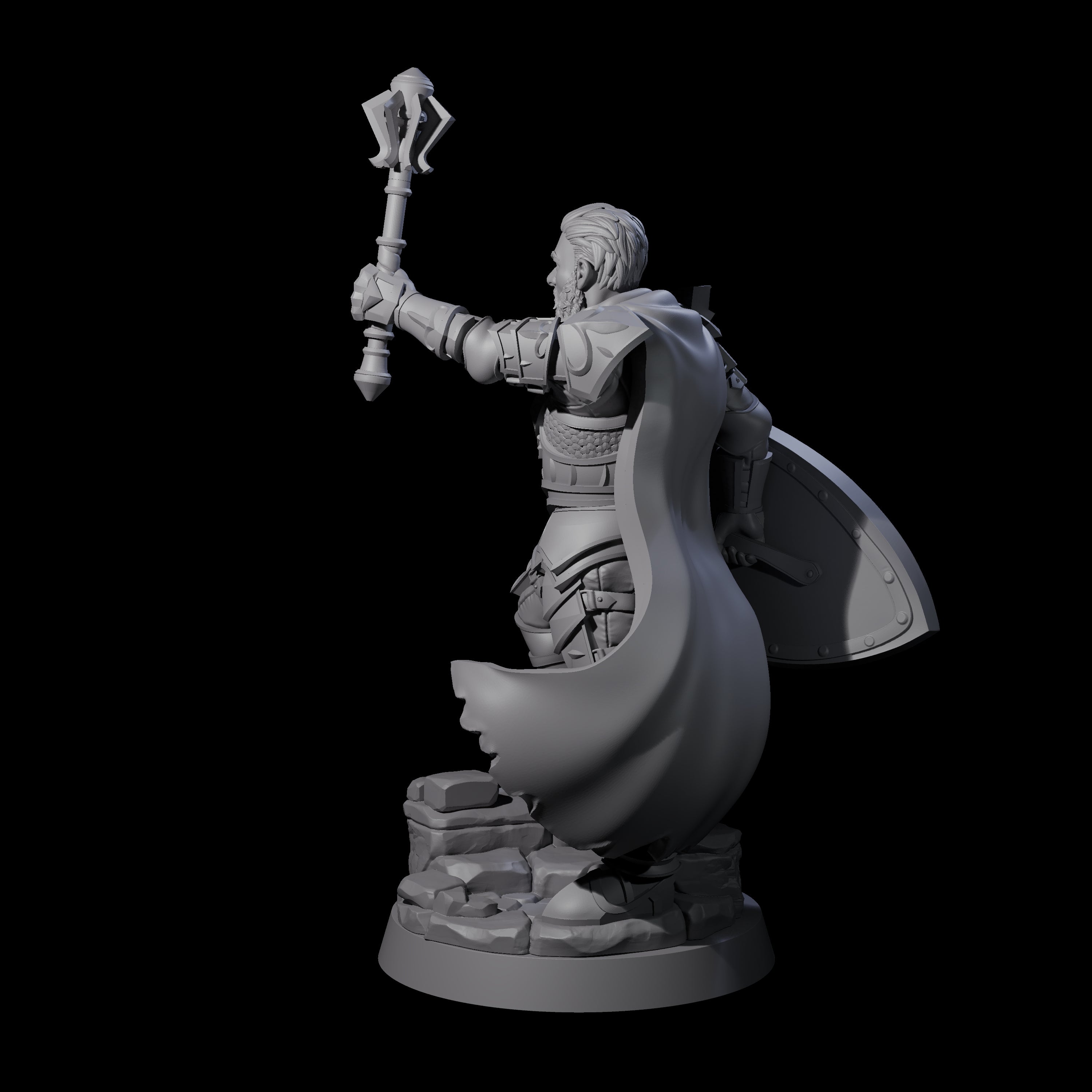 Divine Grinning Cleric Miniature for Dungeons and Dragons, Pathfinder or other TTRPGs