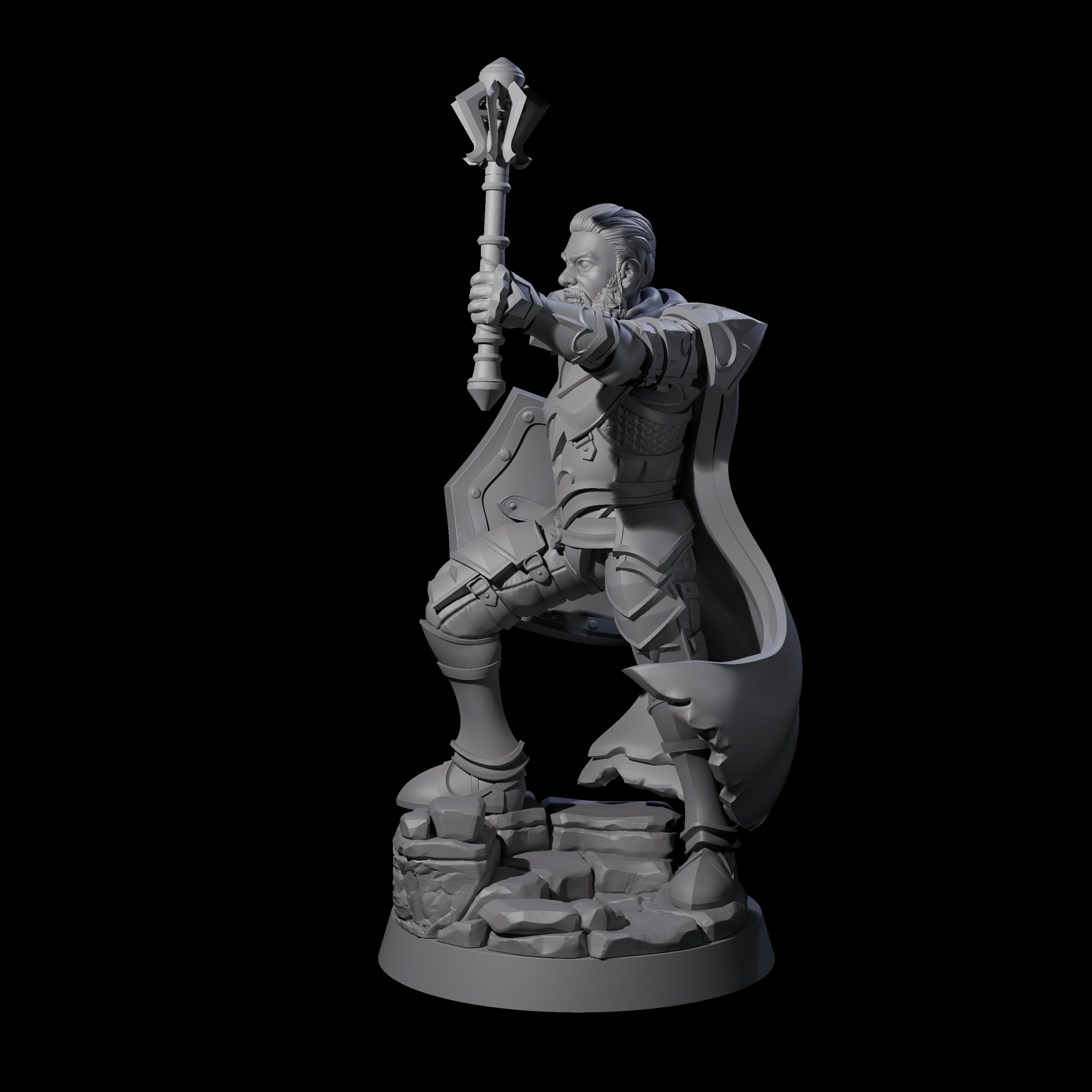 Divine Grinning Cleric Miniature for Dungeons and Dragons, Pathfinder or other TTRPGs