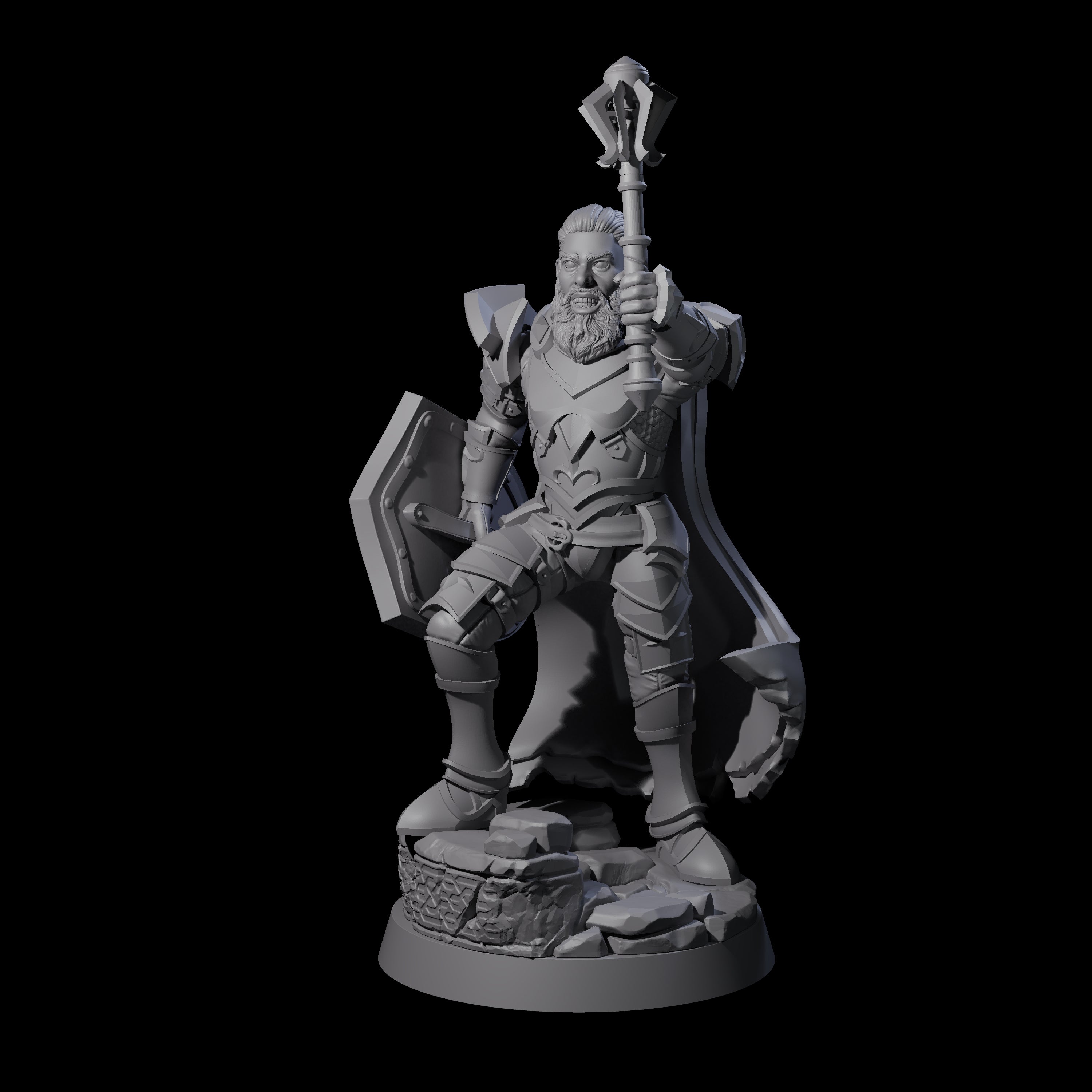 Divine Grinning Cleric Miniature for Dungeons and Dragons, Pathfinder or other TTRPGs