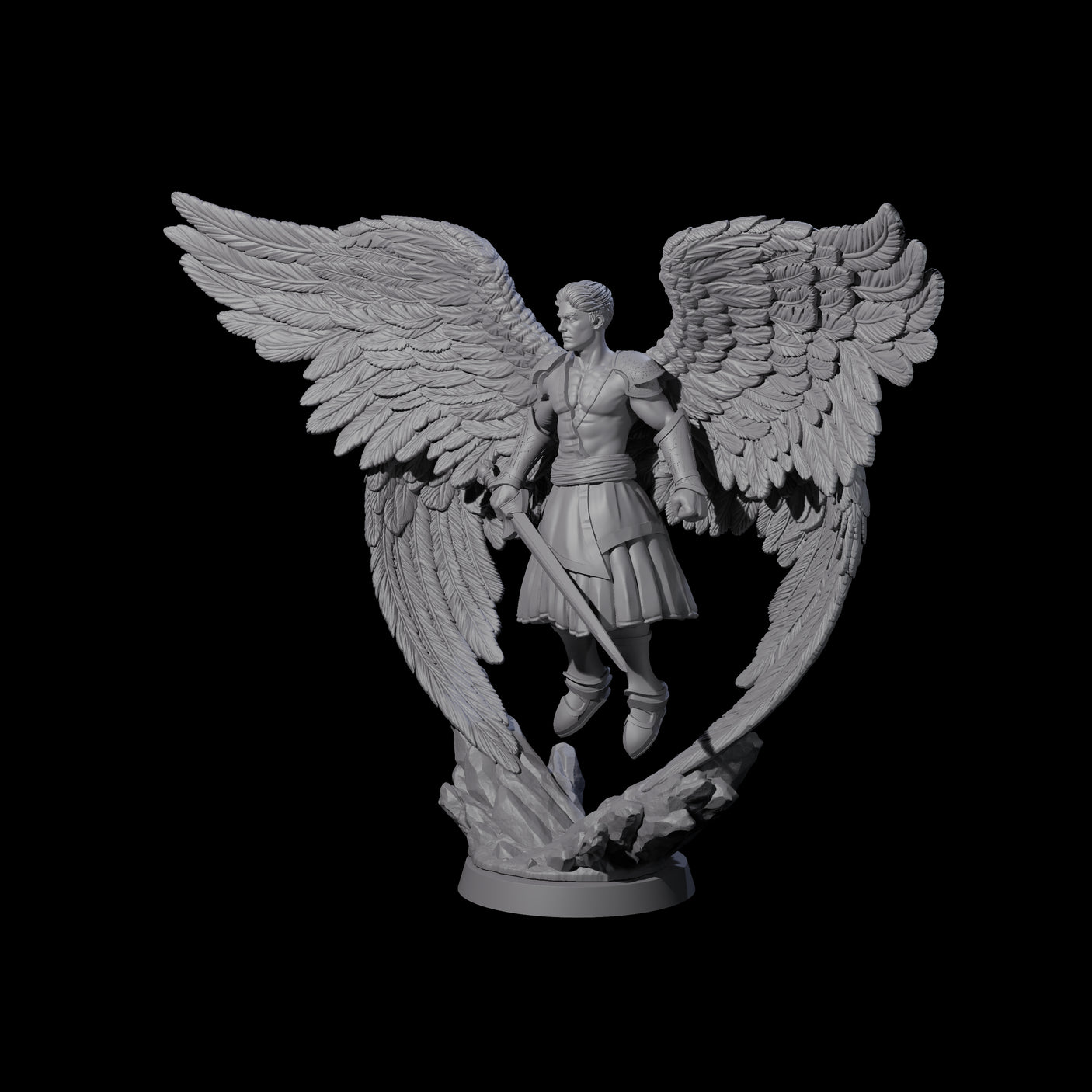 Divine Poofed Out Solar A Miniature for Dungeons and Dragons, Pathfinder or other TTRPGs