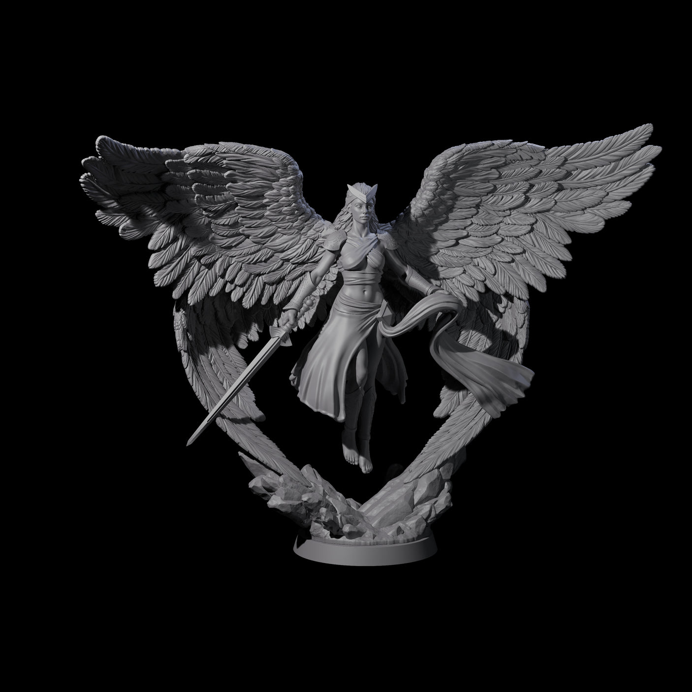 Divine Poofed Out Solar B Miniature for Dungeons and Dragons, Pathfinder or other TTRPGs