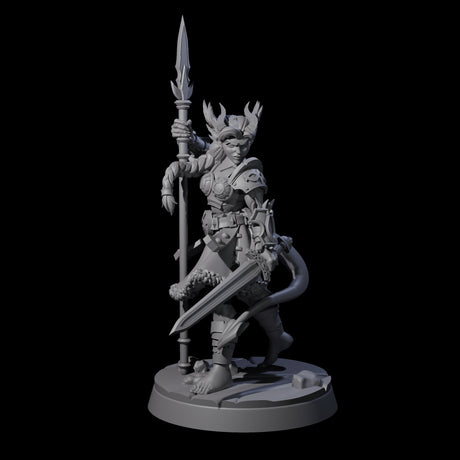 Divine Tiefling Valkyrie Miniature for Dungeons and Dragons, Pathfinder or other TTRPGs