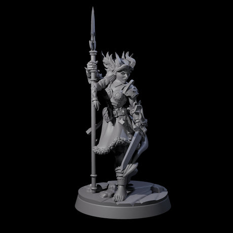Divine Tiefling Valkyrie Miniature for Dungeons and Dragons, Pathfinder or other TTRPGs