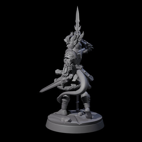 Divine Tiefling Valkyrie Miniature for Dungeons and Dragons, Pathfinder or other TTRPGs