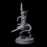 Divine Tiefling Valkyrie Miniature for Dungeons and Dragons, Pathfinder or other TTRPGs
