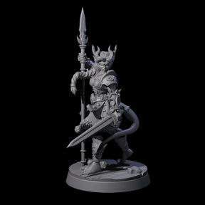 Divine Tiefling Valkyrie Miniature for Dungeons and Dragons, Pathfinder or other TTRPGs