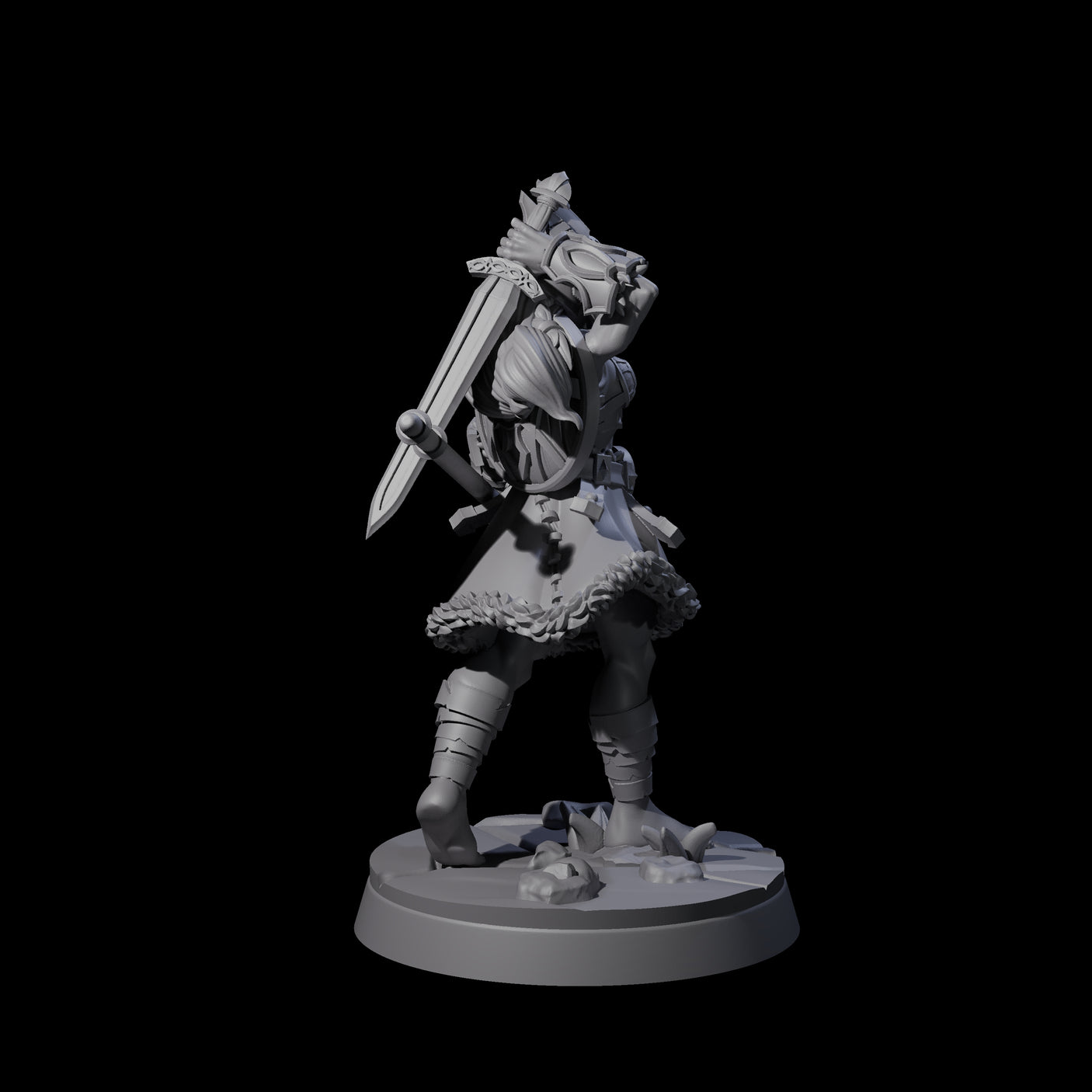 Divine Valkyrie Warrior Miniature for Dungeons and Dragons, Pathfinder or other TTRPGs