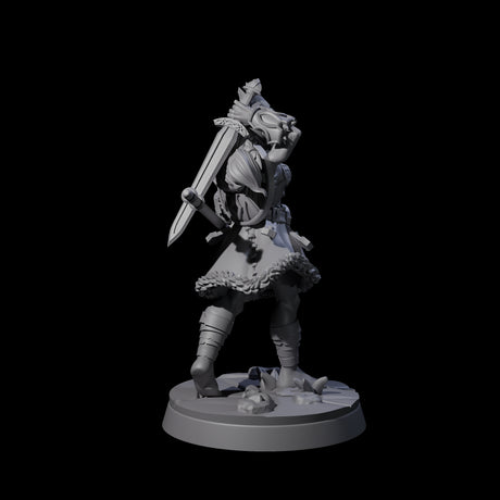 Divine Valkyrie Warrior Miniature for Dungeons and Dragons, Pathfinder or other TTRPGs